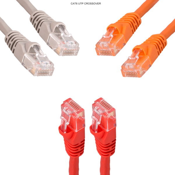 1′-50′ CAT6 Crossover UTP Patch Cable 550MHz 24AWG Ethernet RJ45 Network Cord UL