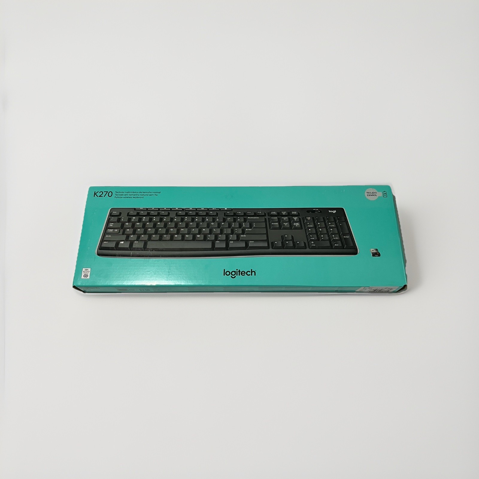 Bulk Logitech K270 Wireless Keyboard For Windows 2.4GHz Wireless Full-Size Black