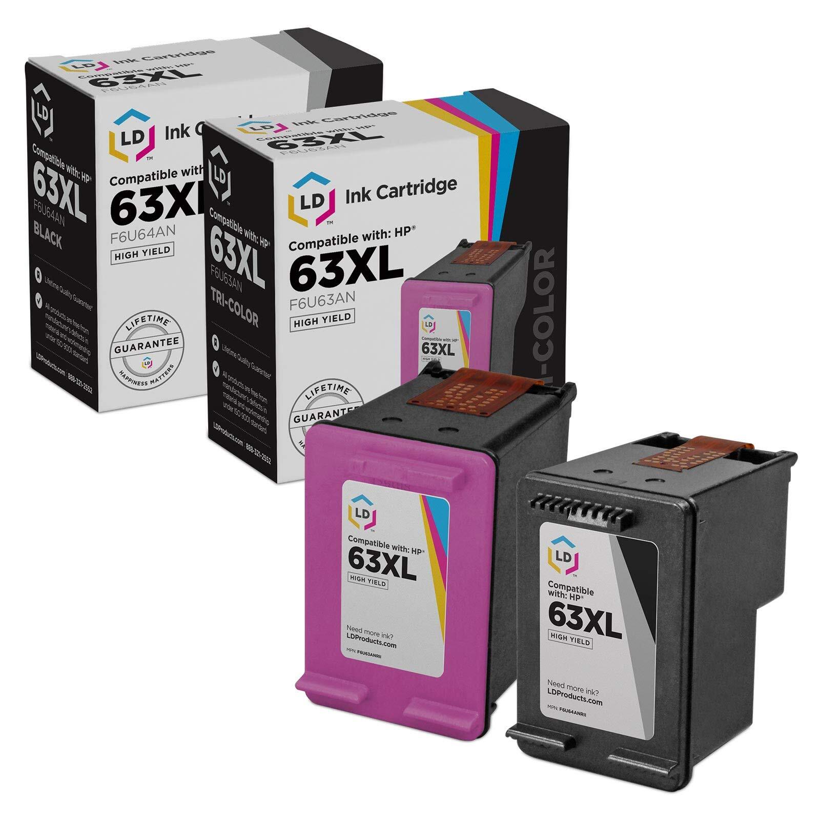 Reman Ink Replacement for HP 63XL HY (1 Blk, 1 Color, 2-Pk)