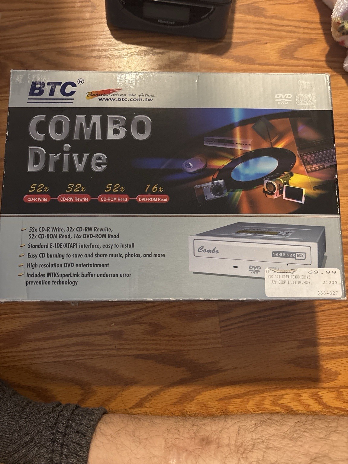 BTC BOSS-V 52x32x52x 16x IDE CD-RW DVD-ROM Combo Drive NOS Open Box