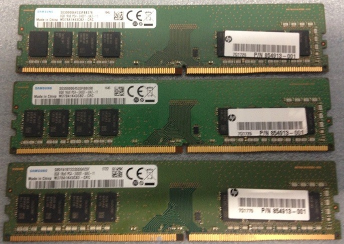 Samsung 3x 8GB = 24GB DDR4 SDRAM DIMM PC4-2400T Server Memory M378A1K43CB2-CRC