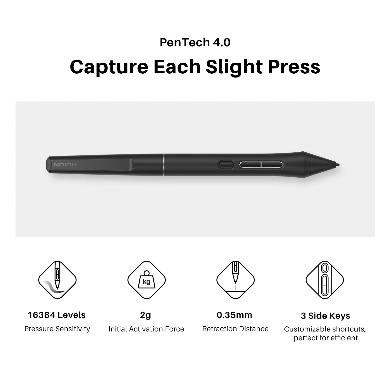 Huion Inspiroy H430P OSU Graphic Drawing Tablet Battery-free 4096 Stylus US Ship
