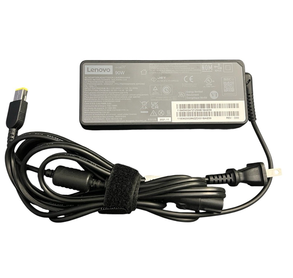 Genuine Lenovo 90W AC Power Adapter 20V 4.5A ADLX90NLC2A, 36200287, 45N0483