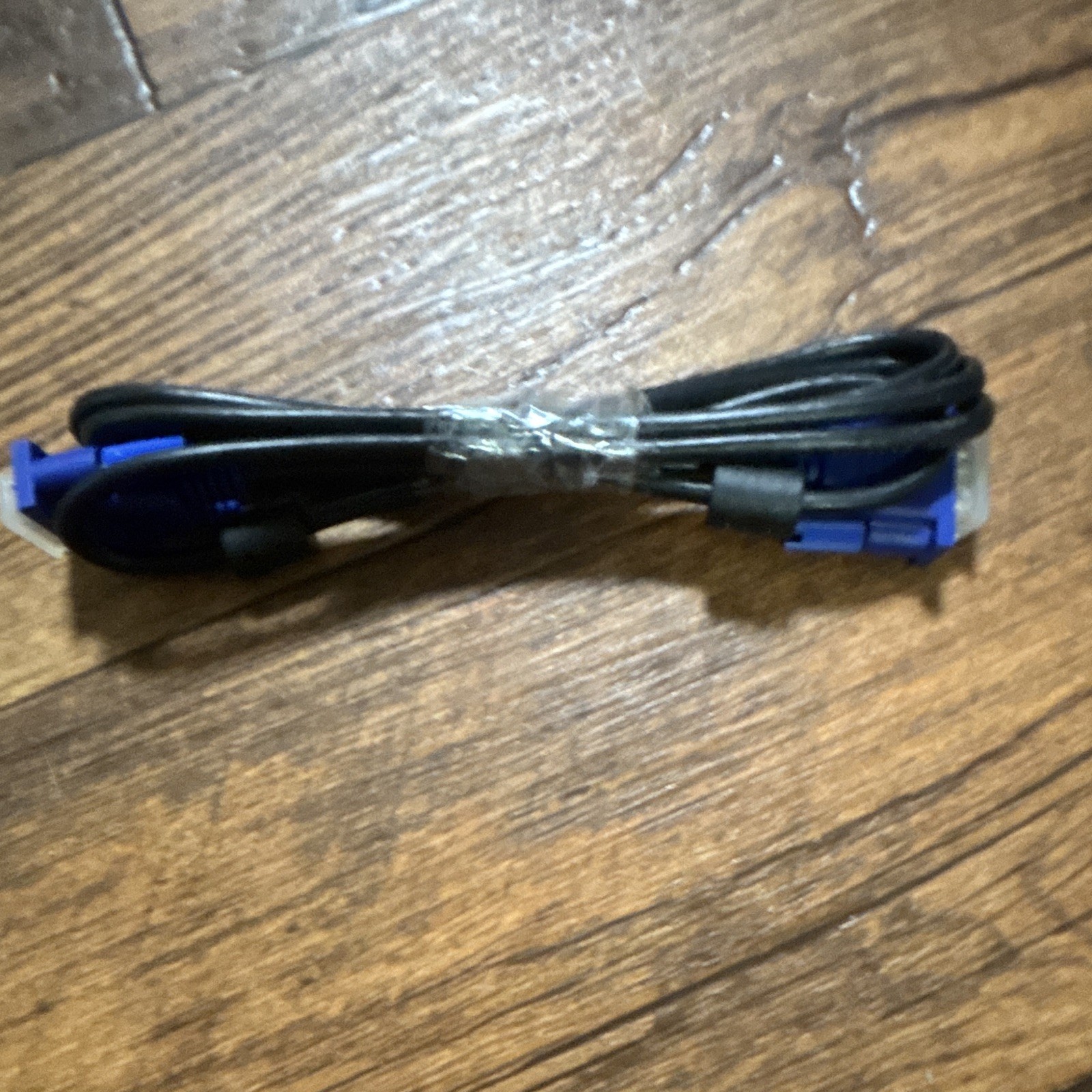 VGA/SVGA D-Sub Male to Male Monitor Cable 3 ft Black Blue Used