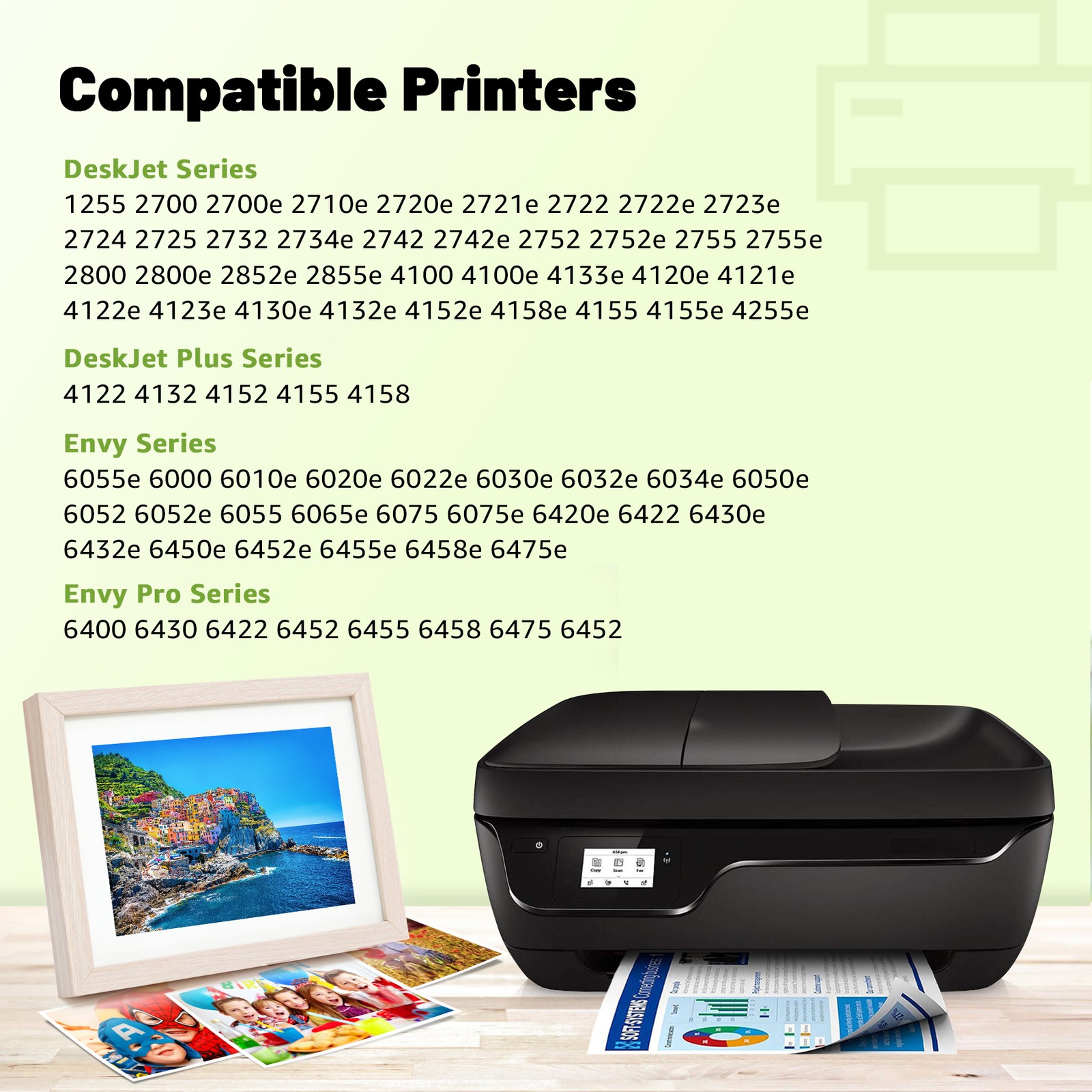 67XL Ink Cartridge for HP Ink 67 Deskjet 2700 2755 2855 4152 4155 Envy 6055 6455
