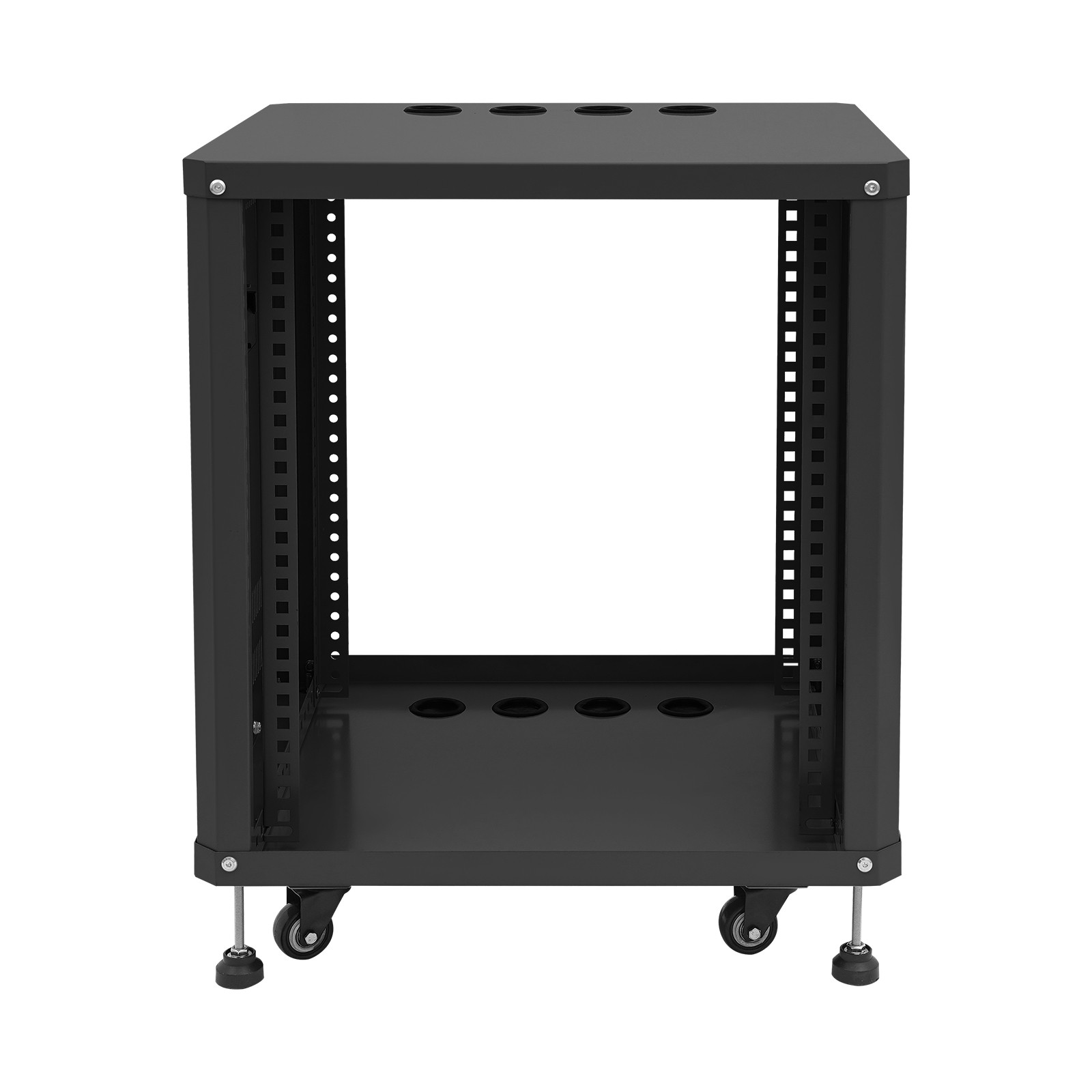 Network & Stereo Rack with Caster Wheels, Rolling Server Rack Open Cabinet