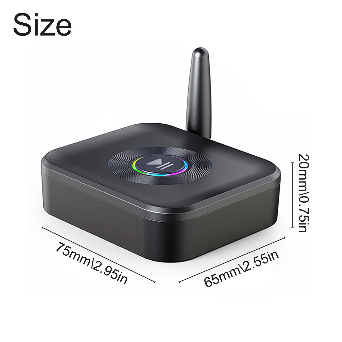 Bluetooth 5.1 Receiver Wireless 3.5mm Jack AUX to 2 RCA Audio Stereo Adapter US