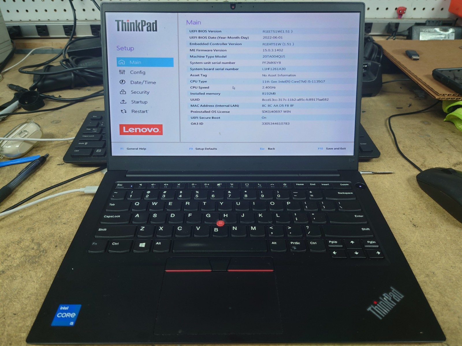 Lenovo ThinkPad E14 Gen 2 14″ FHD i5-1135G7 8GB RAM No OS/SSD