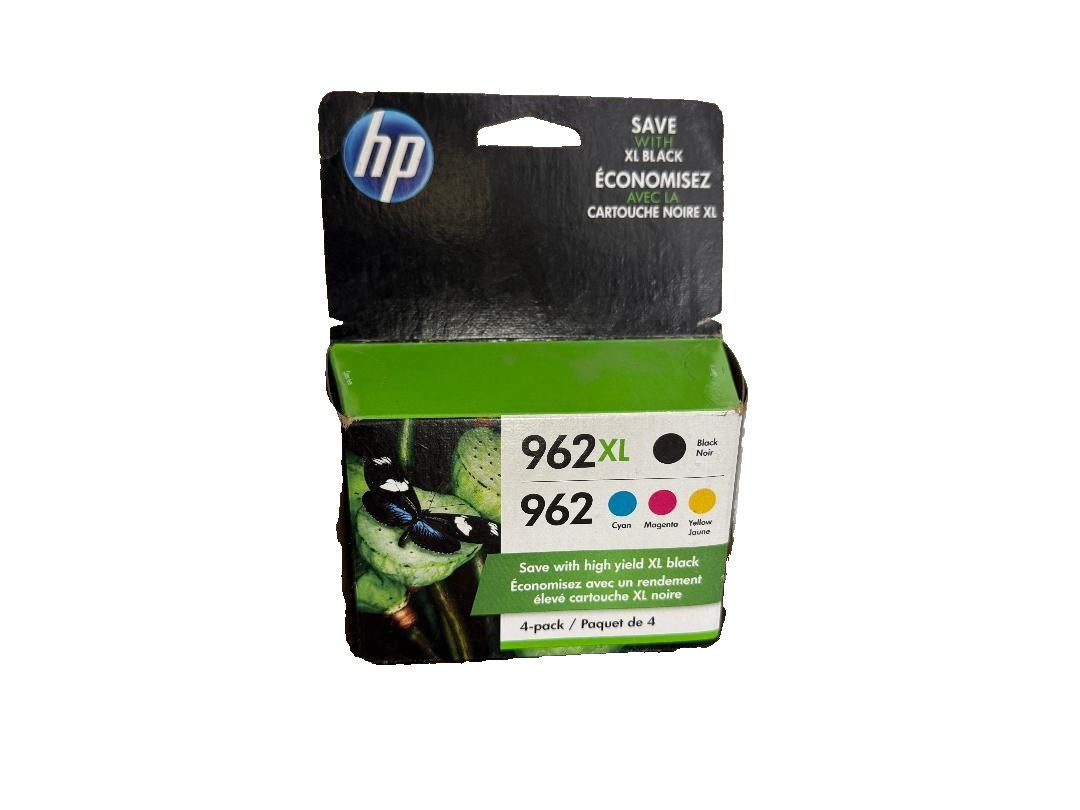 Genuine HP 962L/962 Ink cartridge-B/C/M/Y-for HP 9020 9025 Printer 4 Pack