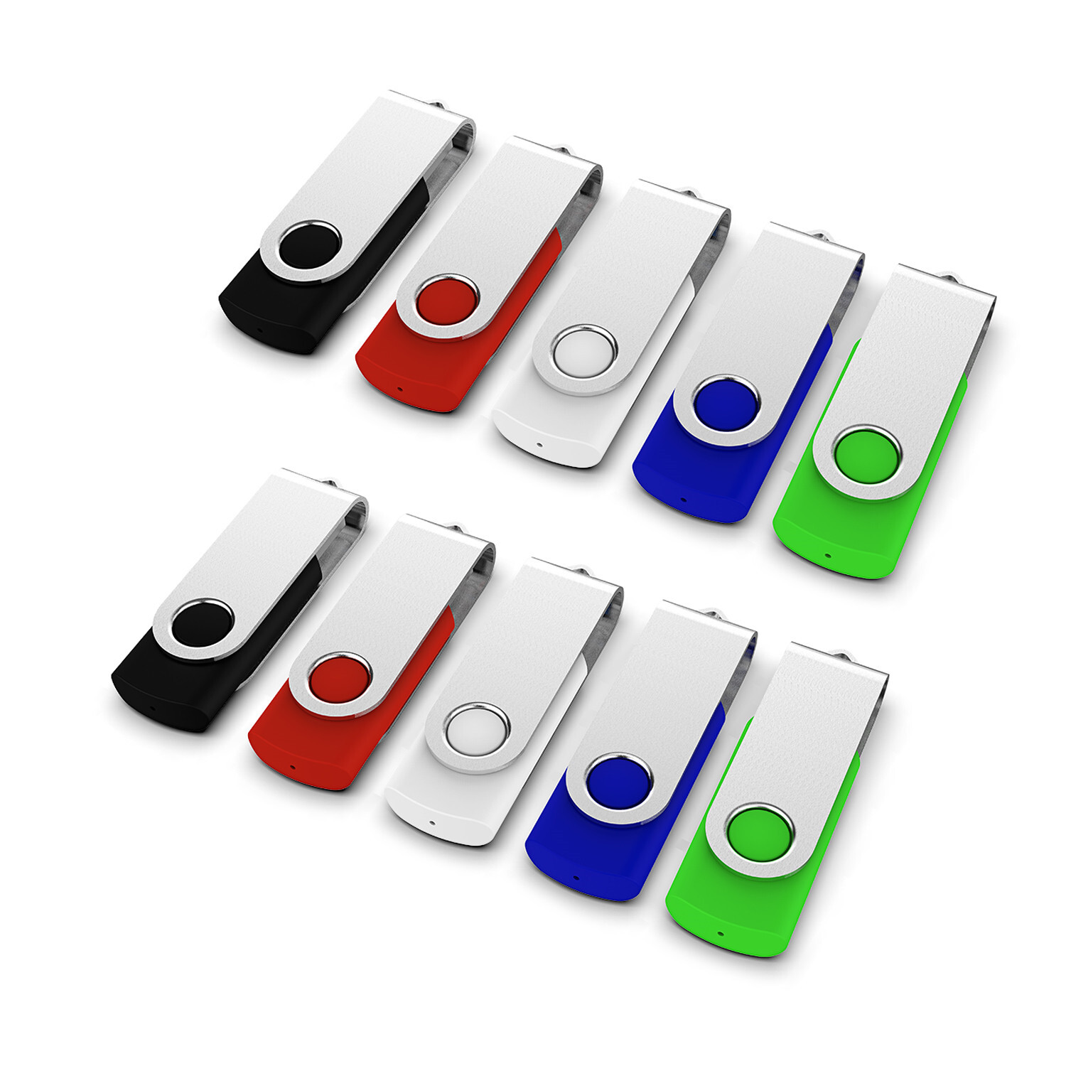 Wholesale Mixed Color USB 2.0 16G/32G/64G Metal Anti-Skid Flash Drives LOT