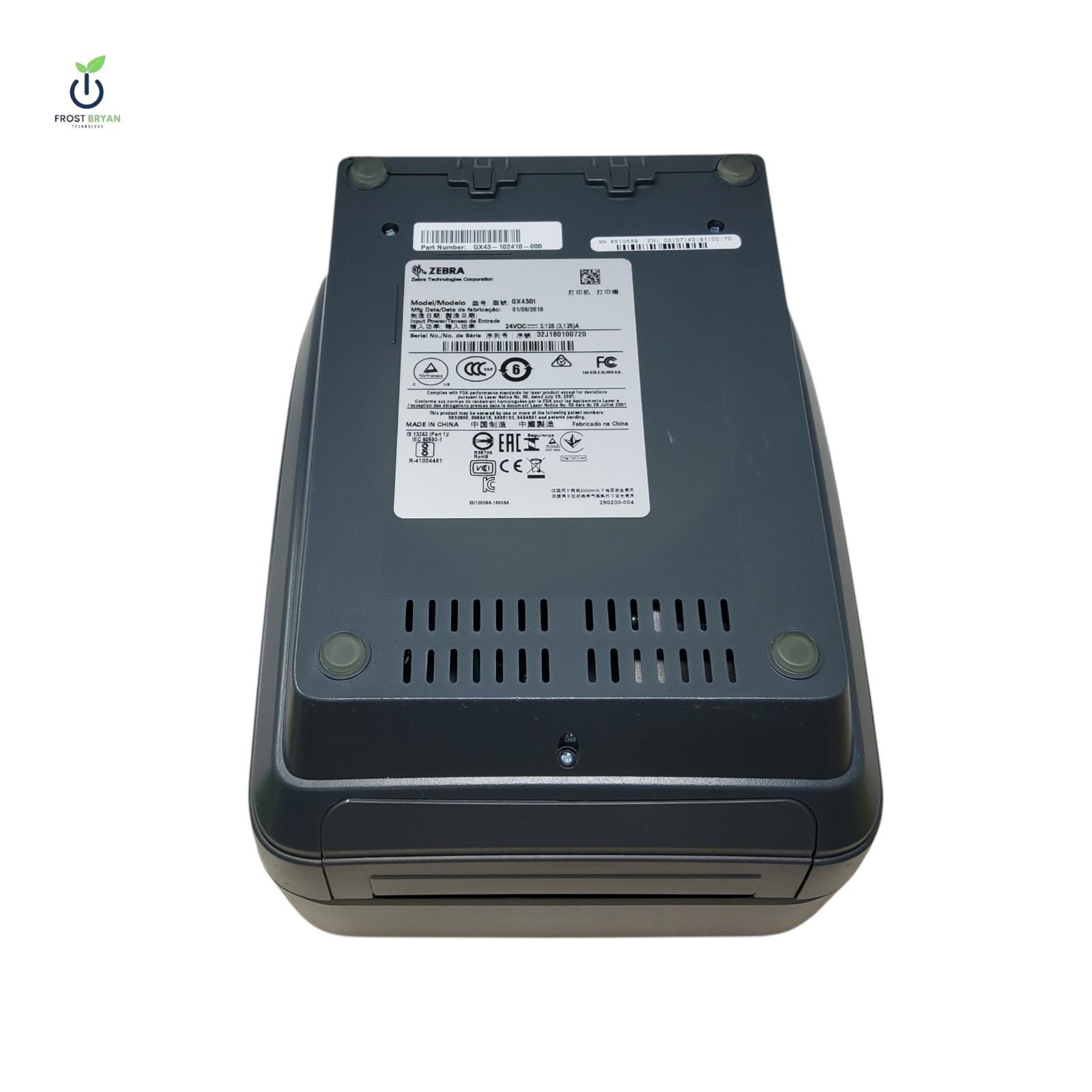 Zebra GX430T Barcode Label Printer USB Serial 554,089 Page Count Grade C [READ]