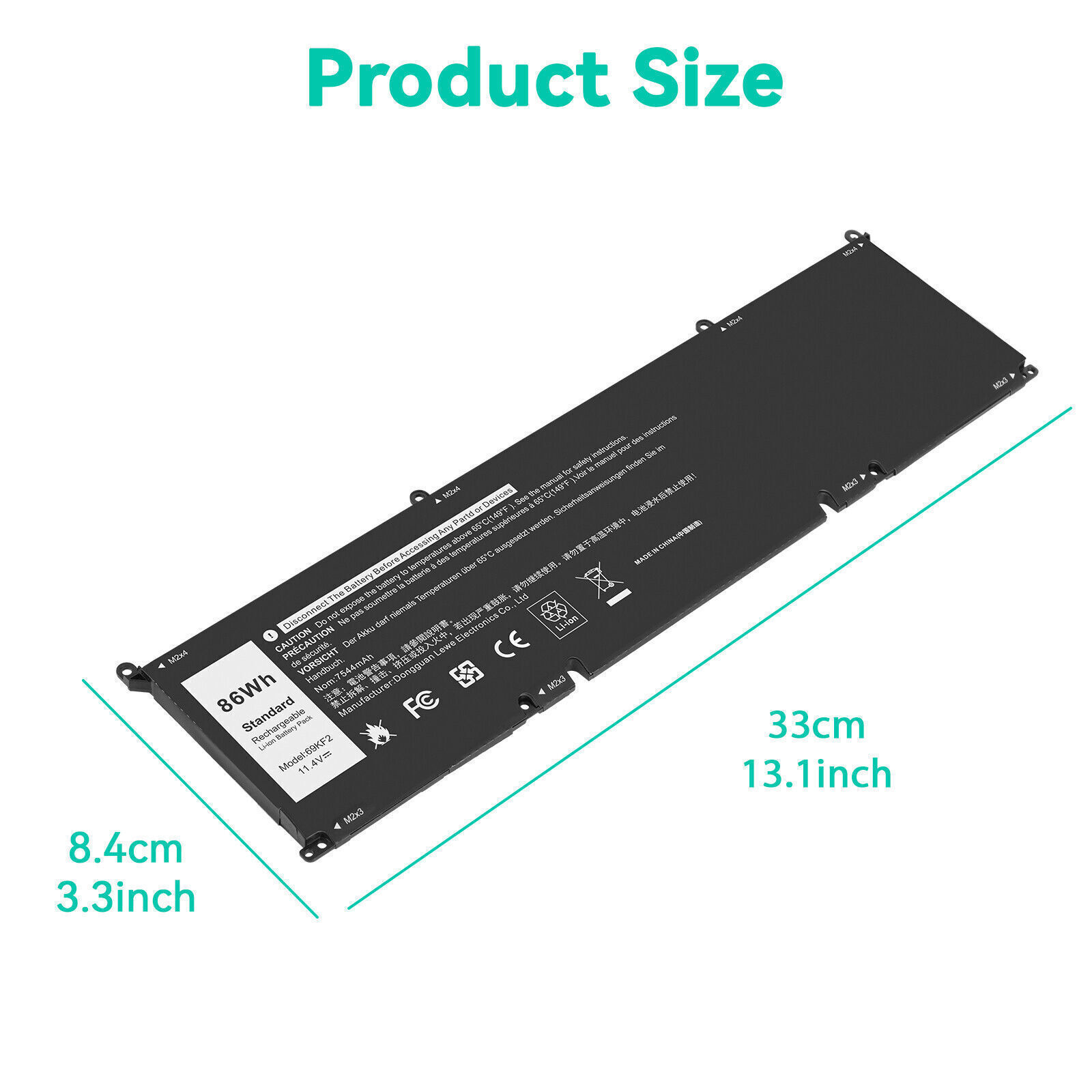 ✅LOT 86Wh 69KF2 Battery For Dell Alienware M15 M17 R3 XPS 15 9500 9510 8FCTC NEW