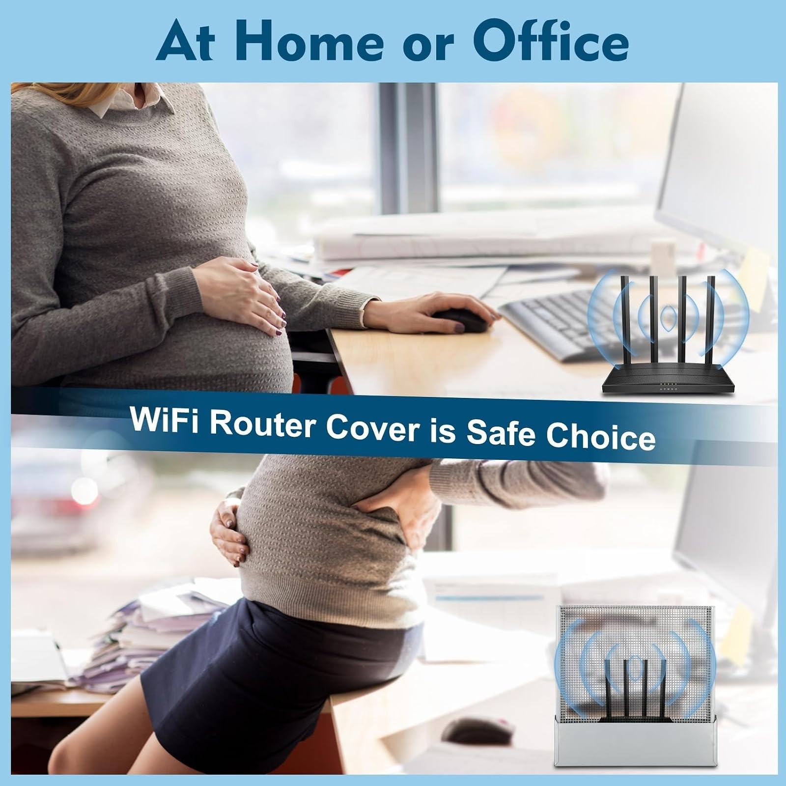 Fengind Large WiFi Router Cover – EMF Protection, Dual-Band, Weatherproof