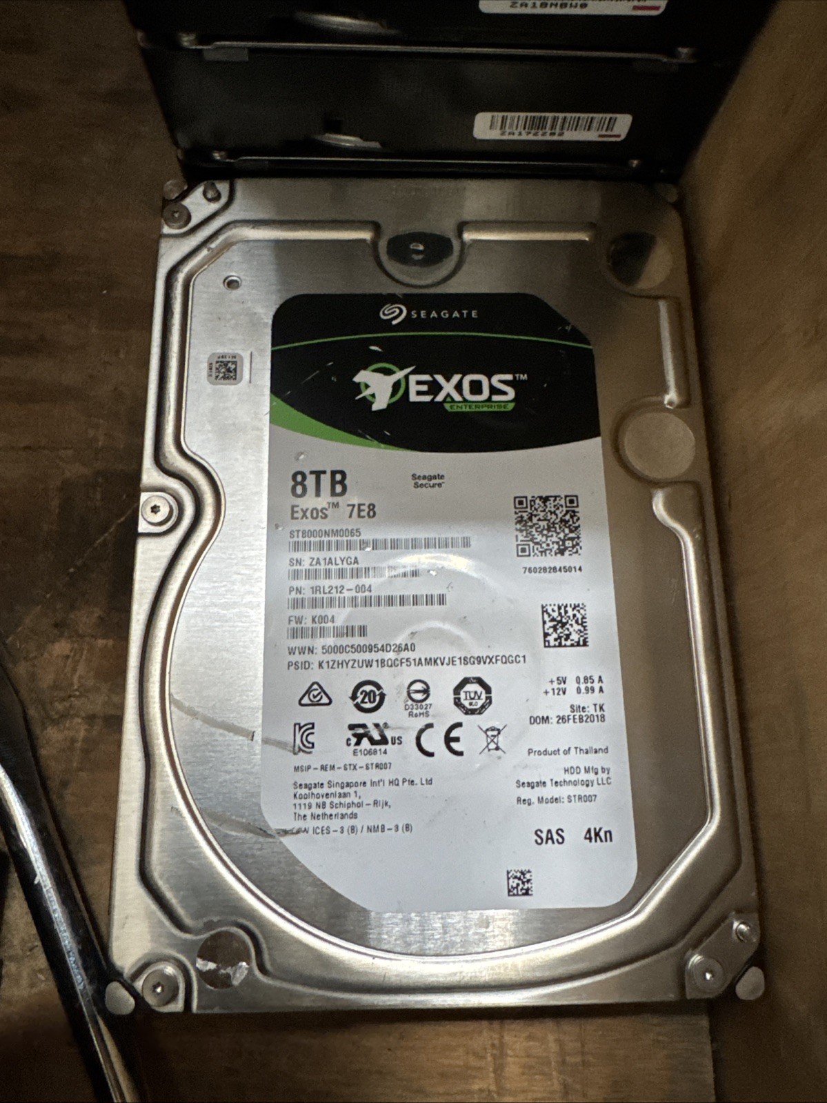 Seagate Exos Enterprise 7E8 8TB Internal 3.5 Inch Hard Drive SAS 100% Health HDD