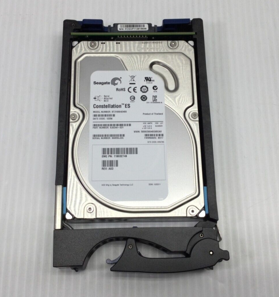 LOT OF 5 1TB EMC 005049407 118032749 9JX244-031 ST31000424SS 3.5″ SAS HARD DRIVE