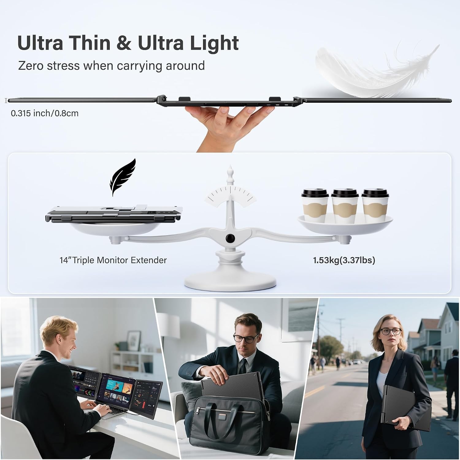 Triple Screen Display for Enhanced Productivity
