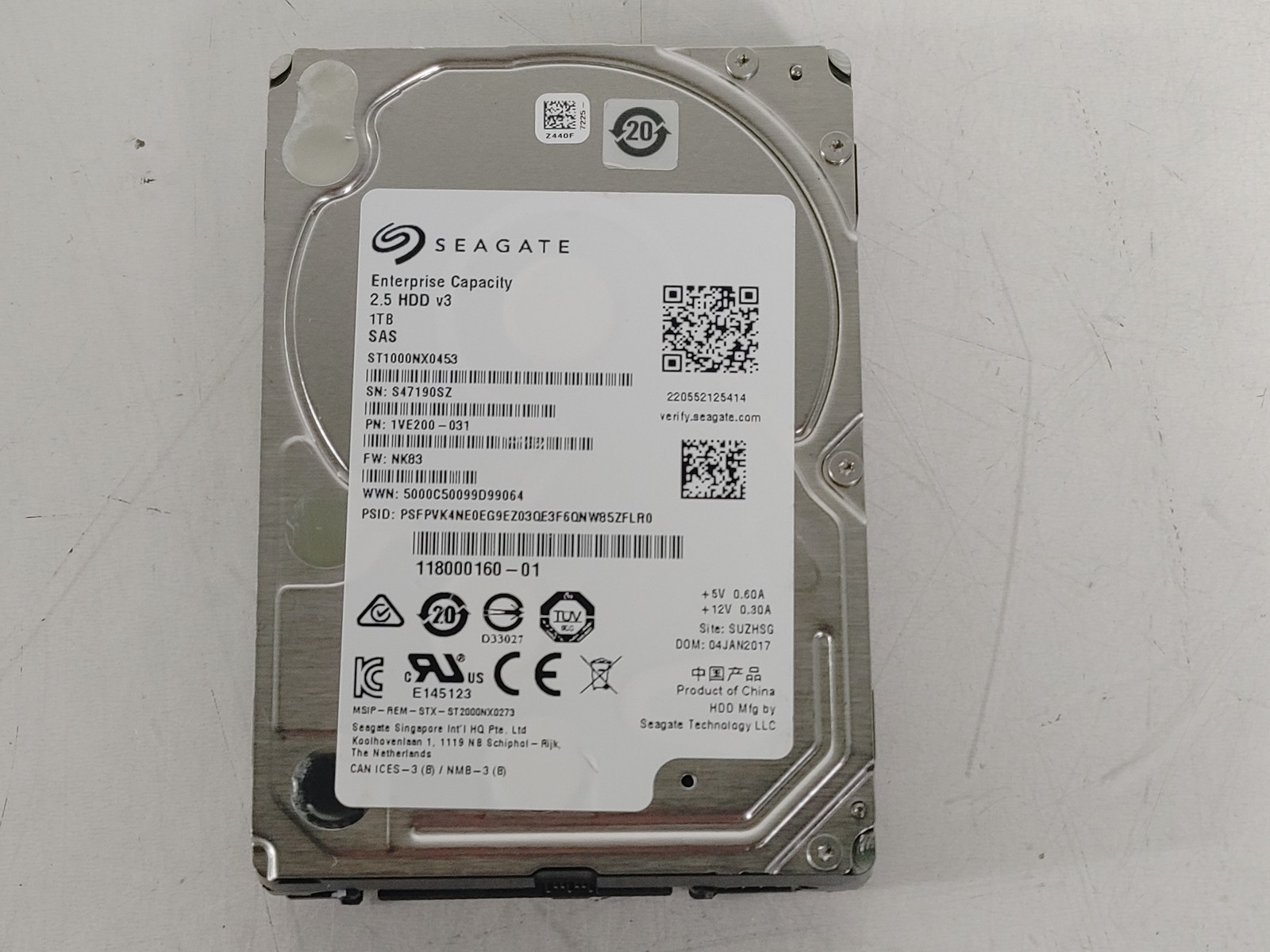 Seagate EMC ST1000NX0453 1 TB SAS 3 2.5 in Enterprise Drive