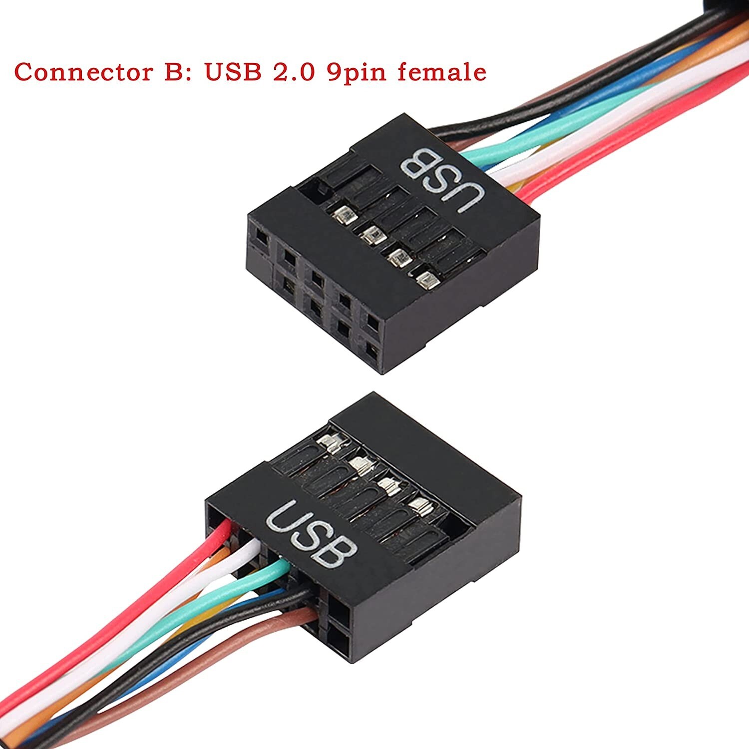 4pc USB 3.0 20 Pin Male to Female USB 2.0 9 Pin Motherboard Adapter Switch Cable