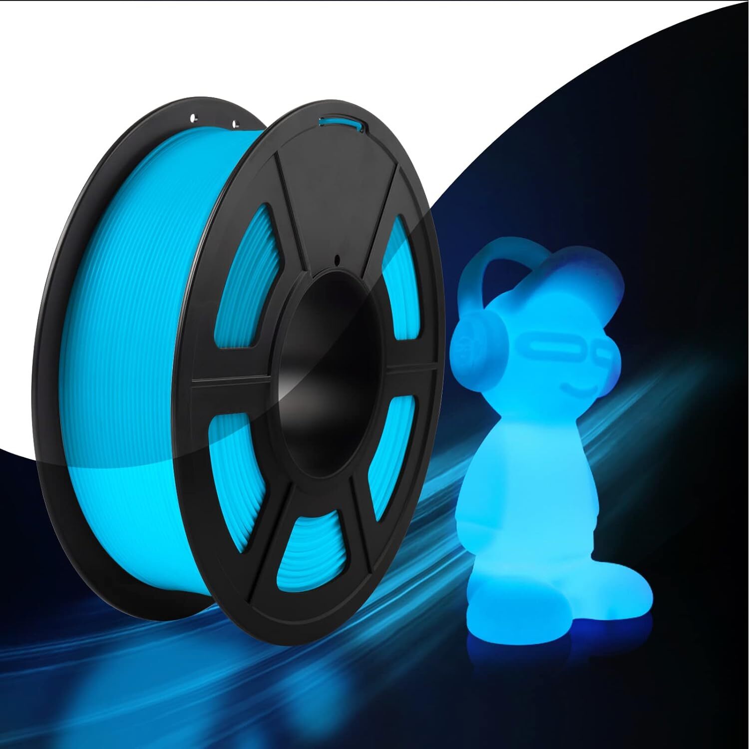 SUNLU PLA Glow in The Dark Filament 1KG,3D Printer Filament PLA 1.75mm +/-0.02mm