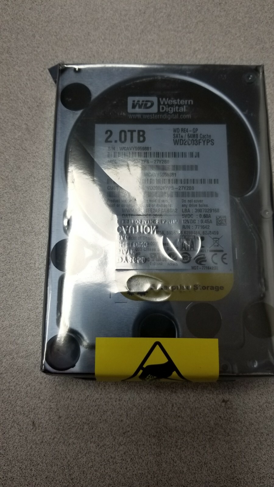 Western Digital WD2003FYPS Hard Drive 2TB 3,5″ SATA WD RE4 7200RPM SATA