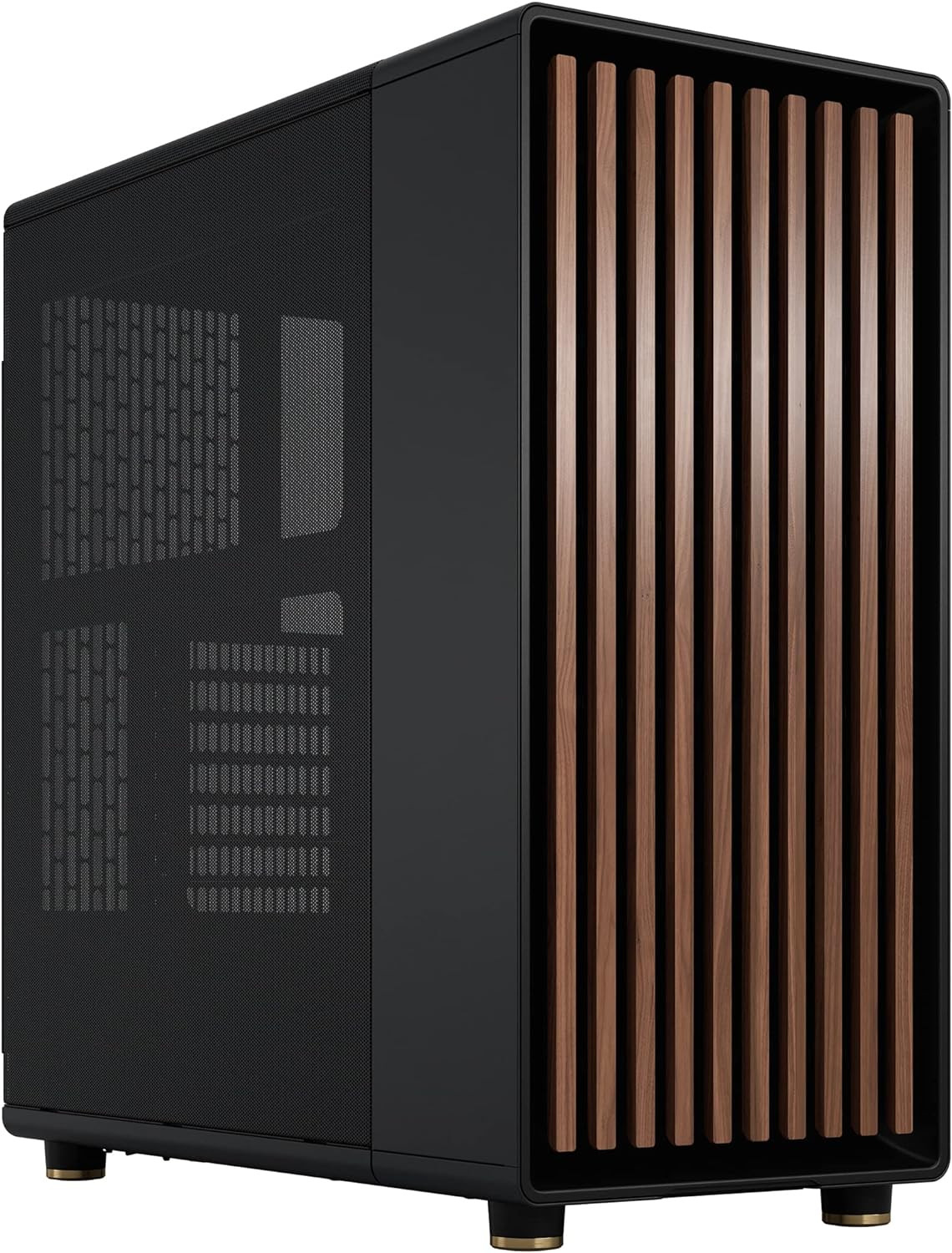 North – Genuine Walnut Wood Front – Mesh Side Panels – Two 140Mm Aspect PWM Fans