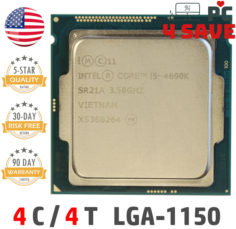 Intel 4th Gen Core i5-4690K SR21A 3.50GHz (Turbo 3.90GHz) 6M 4-Core LGA-1150 CPU