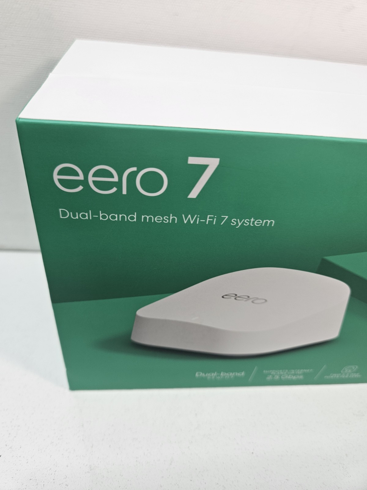 Eero 7 Dual-Band Mesh Wi-Fi 7 System (2-Pack) Up to 2.5Gbps 4,000 sq ft Router