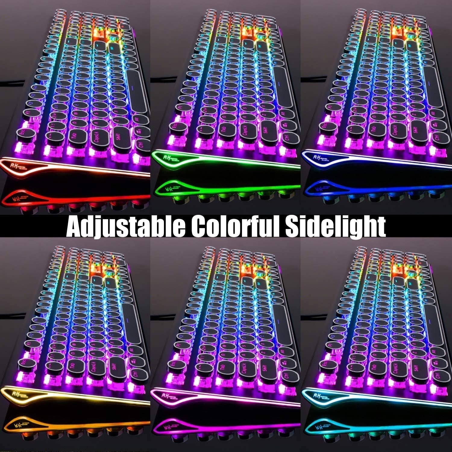 Teclado gamer mecanico exclusivamente para juegos teclados multi color LED NUEVO