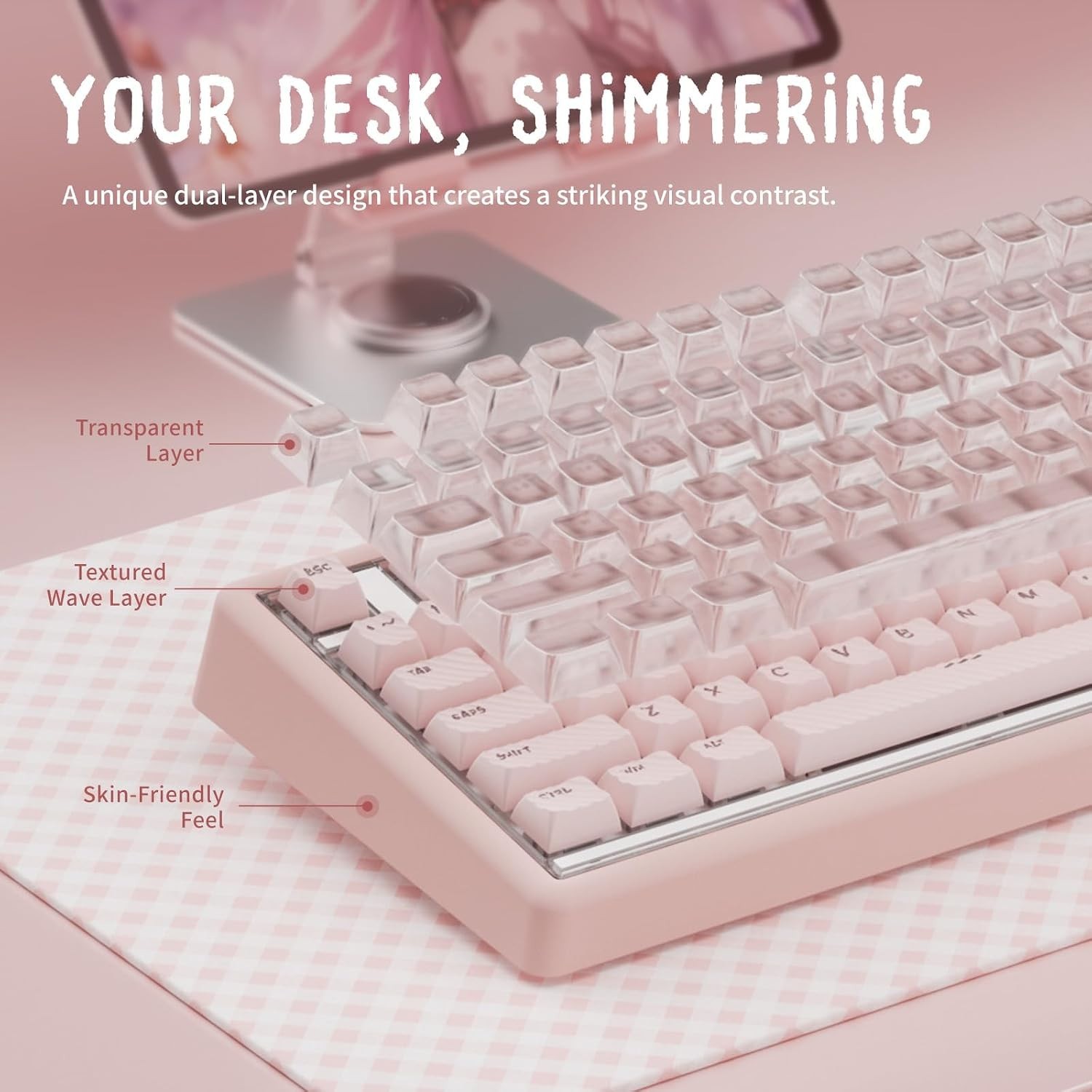 Base99 Silent Mechanical Keyboard with Number Pad99 Key BT5.0/2.4G/USB #2290Y R6
