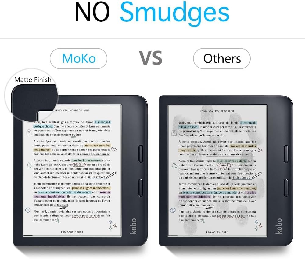 Moko 2-Pack Matte Screen Protector Fits Kobo Libra Colour 7 Inches 2024/Kobo Lib