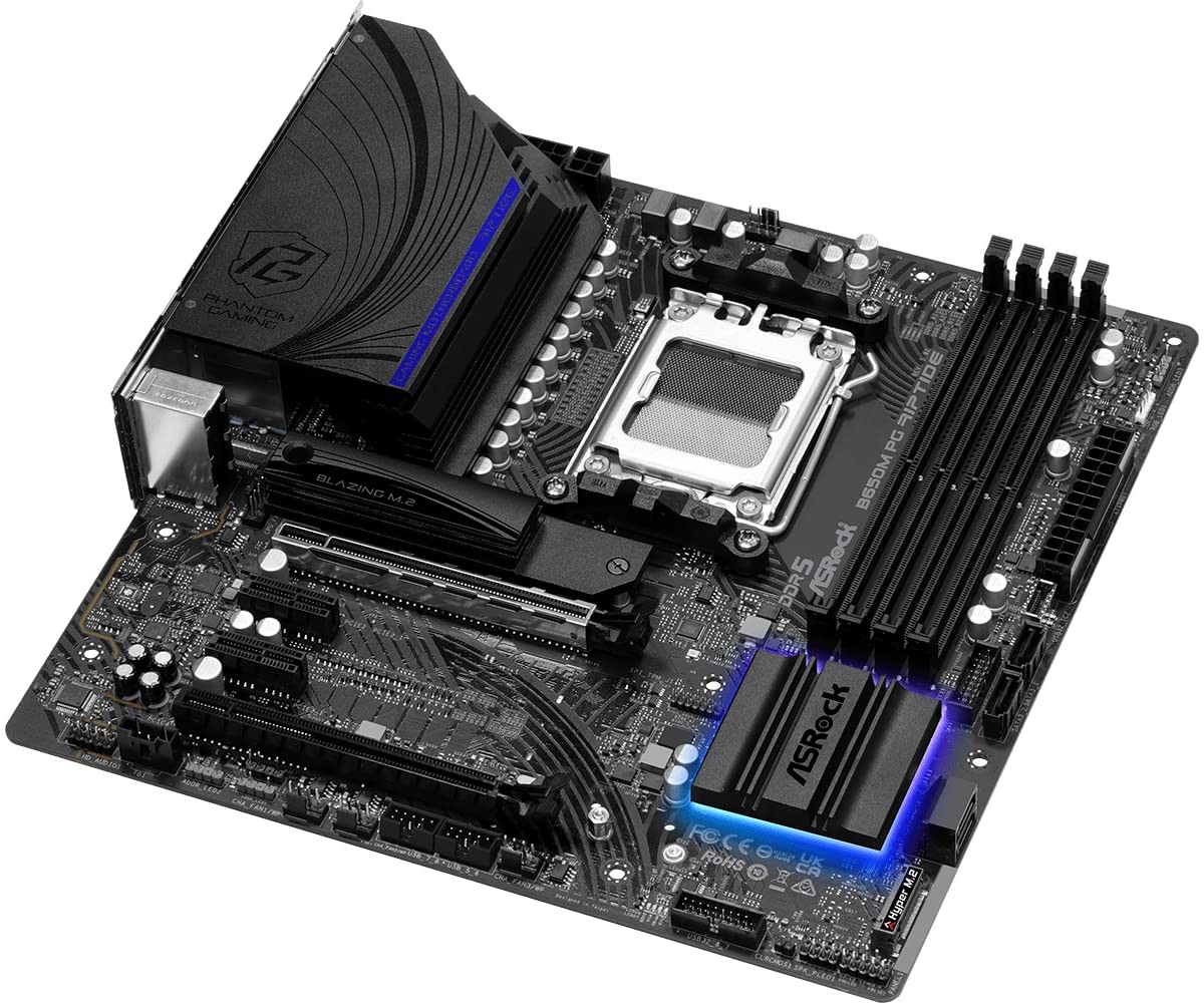 B650M PG Riptide AMD Ryzen 7000 Series Processors Motherboard