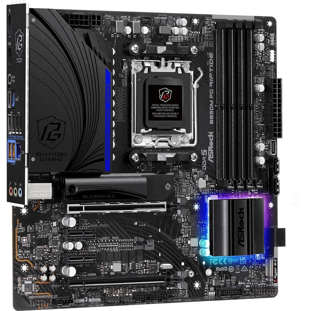 B650M PG Riptide AMD Ryzen 7000 Series Processors Motherboard