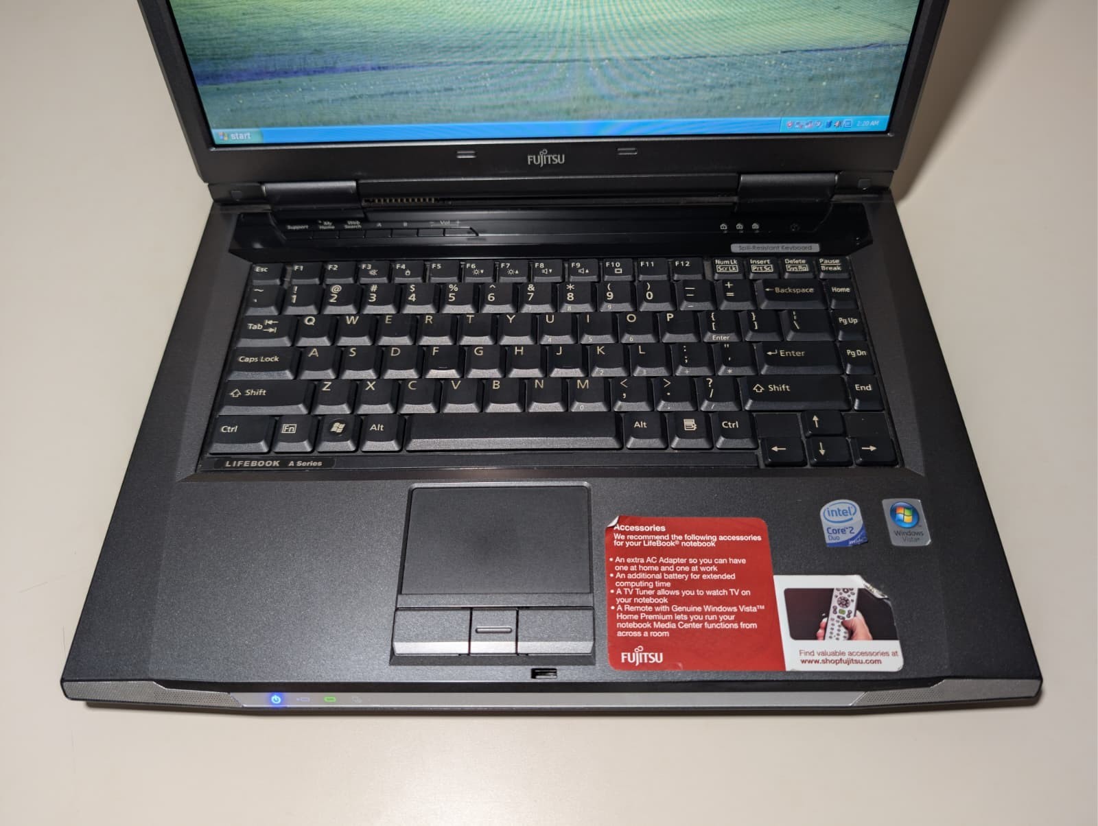 15″ FUJITSU LIFEBOOK A6120 | Core 2 Duo T8100 4GB RAM 500GB HDD | XP 32-Bit DVD