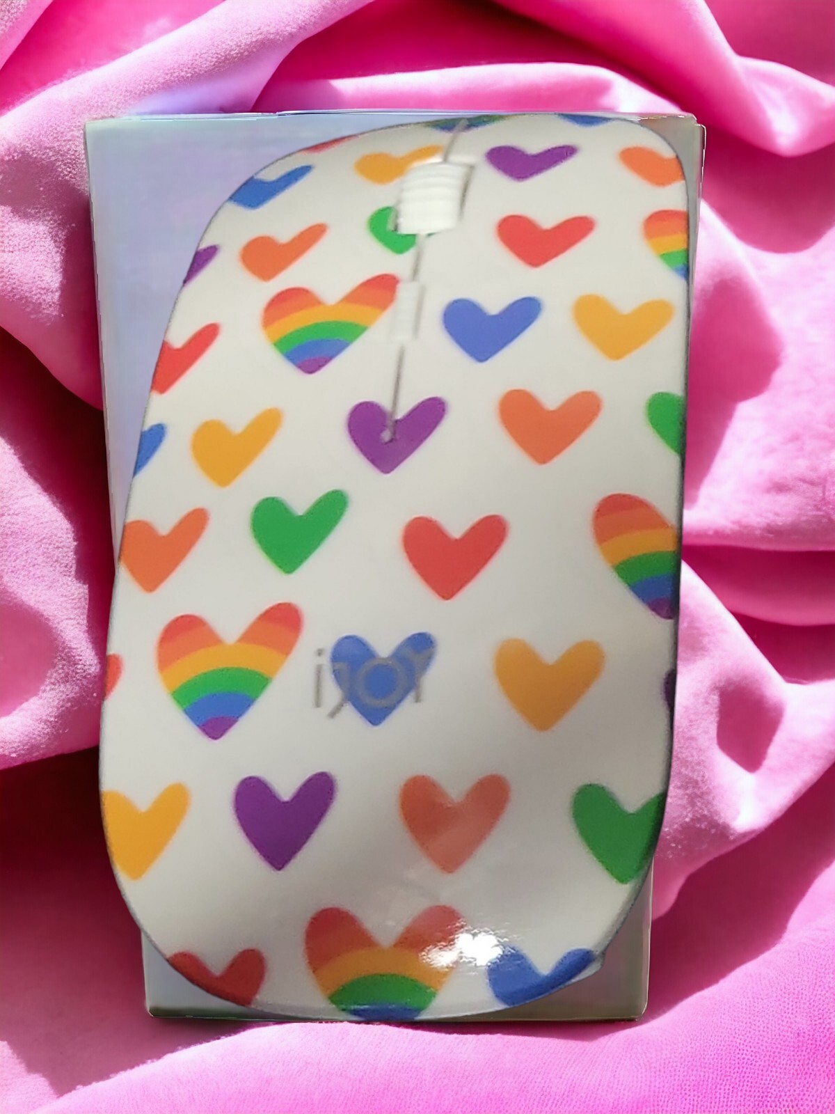 IJOY CLICK WIRELESS BLUETOOTH MOUSE , HEART PATTERNED W/ BONUS GIFT BAG