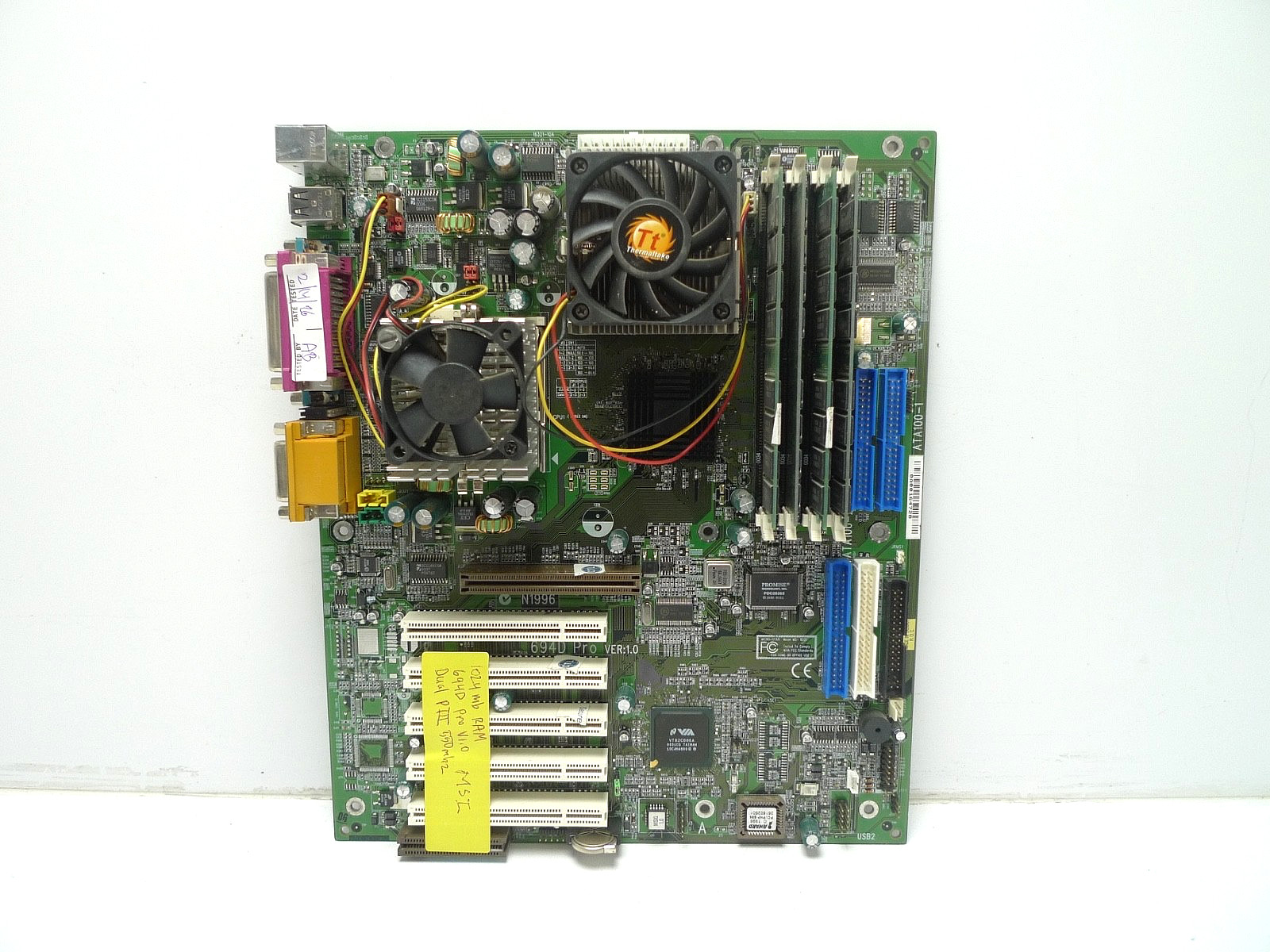 MSI MS-6321 694D Pro ATX Motherboard, Dual PIII 550MHz, 1024MB RAM