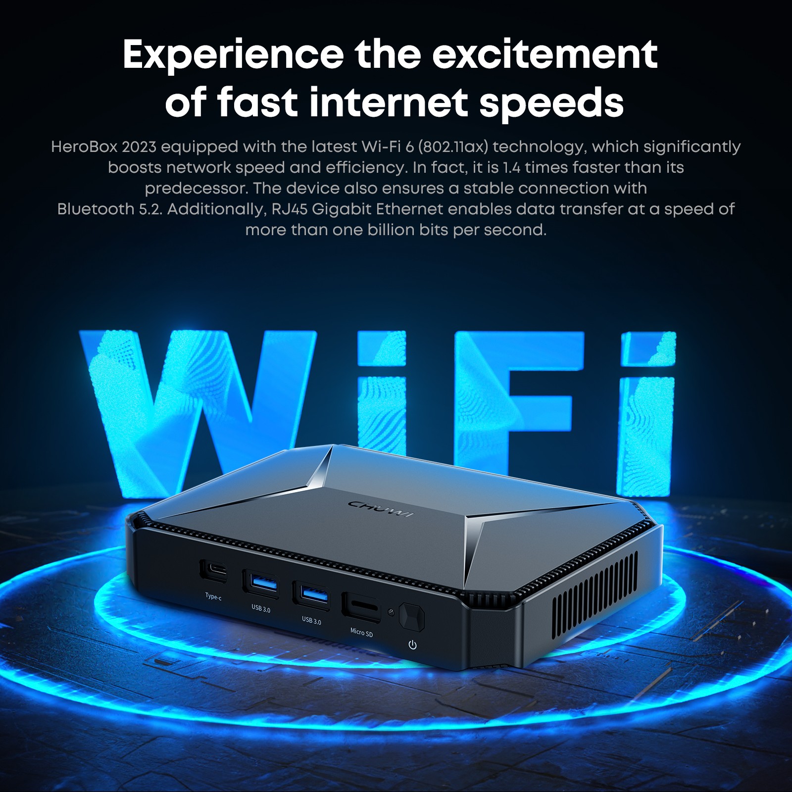 CHUWI MINI PC HEROBOX Intel N100 256GB SSD 8GB RAM Windows 11 Desktop Computer