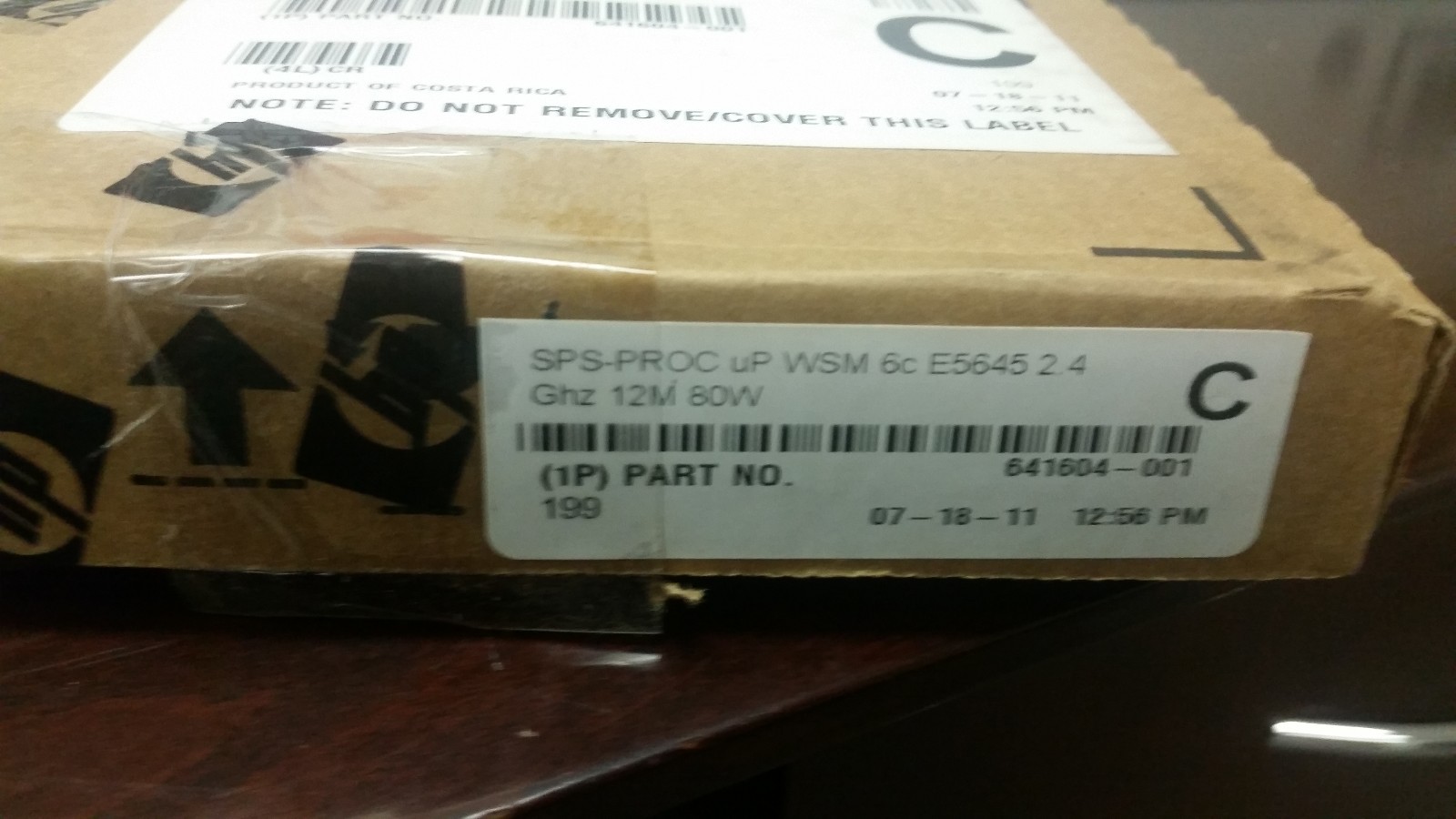 New HP Intel Xeon E5645 2.4GHz 6 Core 12Mb CPU 5.86 GT/s QPI LGA1366 641604-001