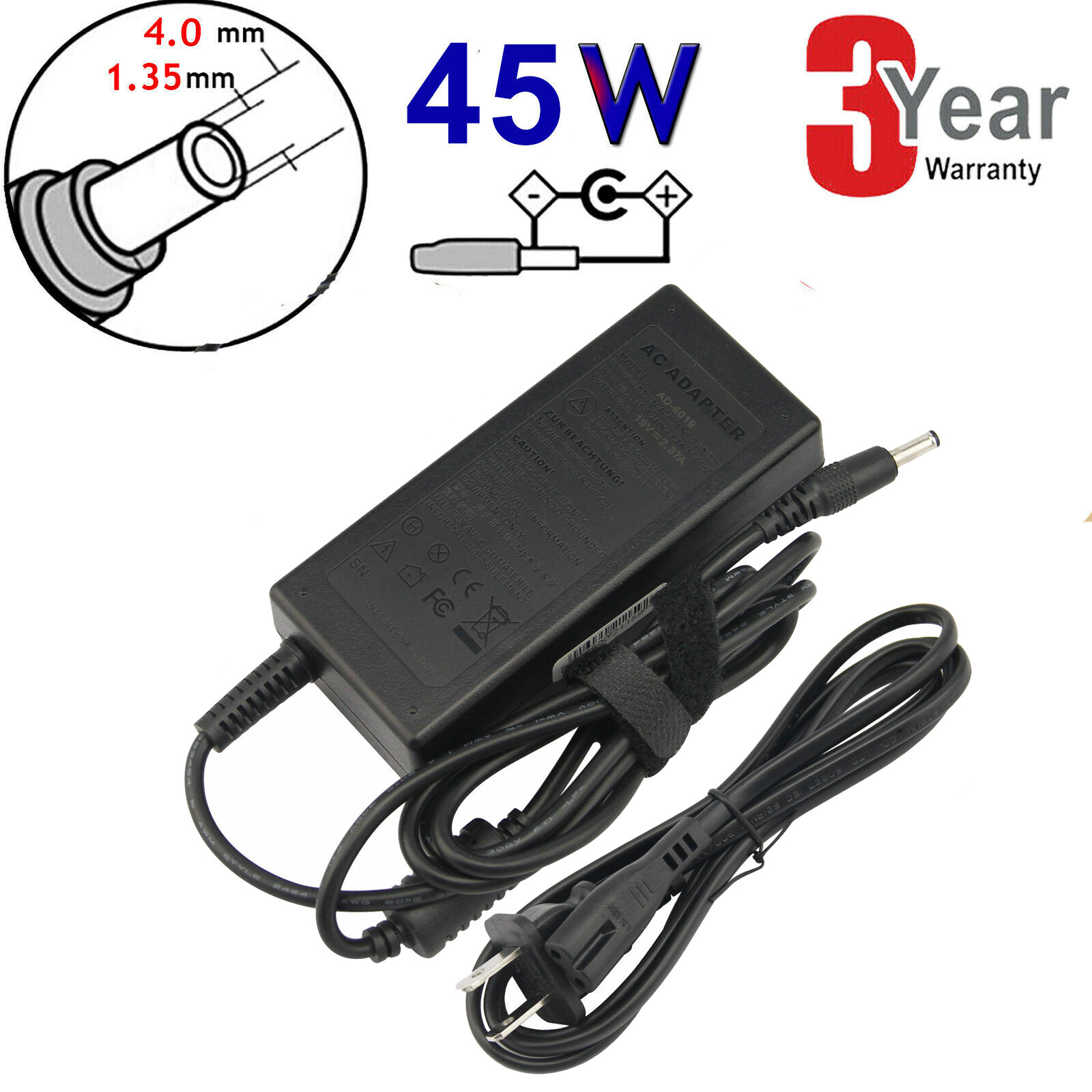 For Asus Vivobook AD883220 X553M Charger Adapter 19V 1.75/2.37A 4.0*1.35mm