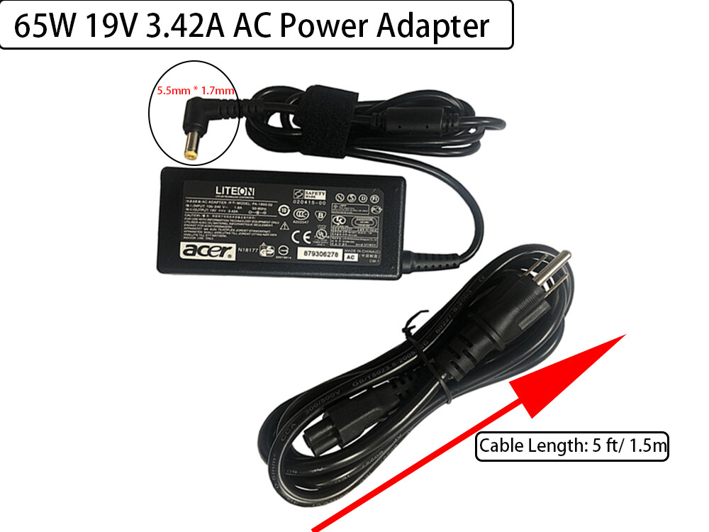 For Acer LCD Monitor S201HLbd S211HL V195WL LED S273HL S243HL AC Adapter Charger