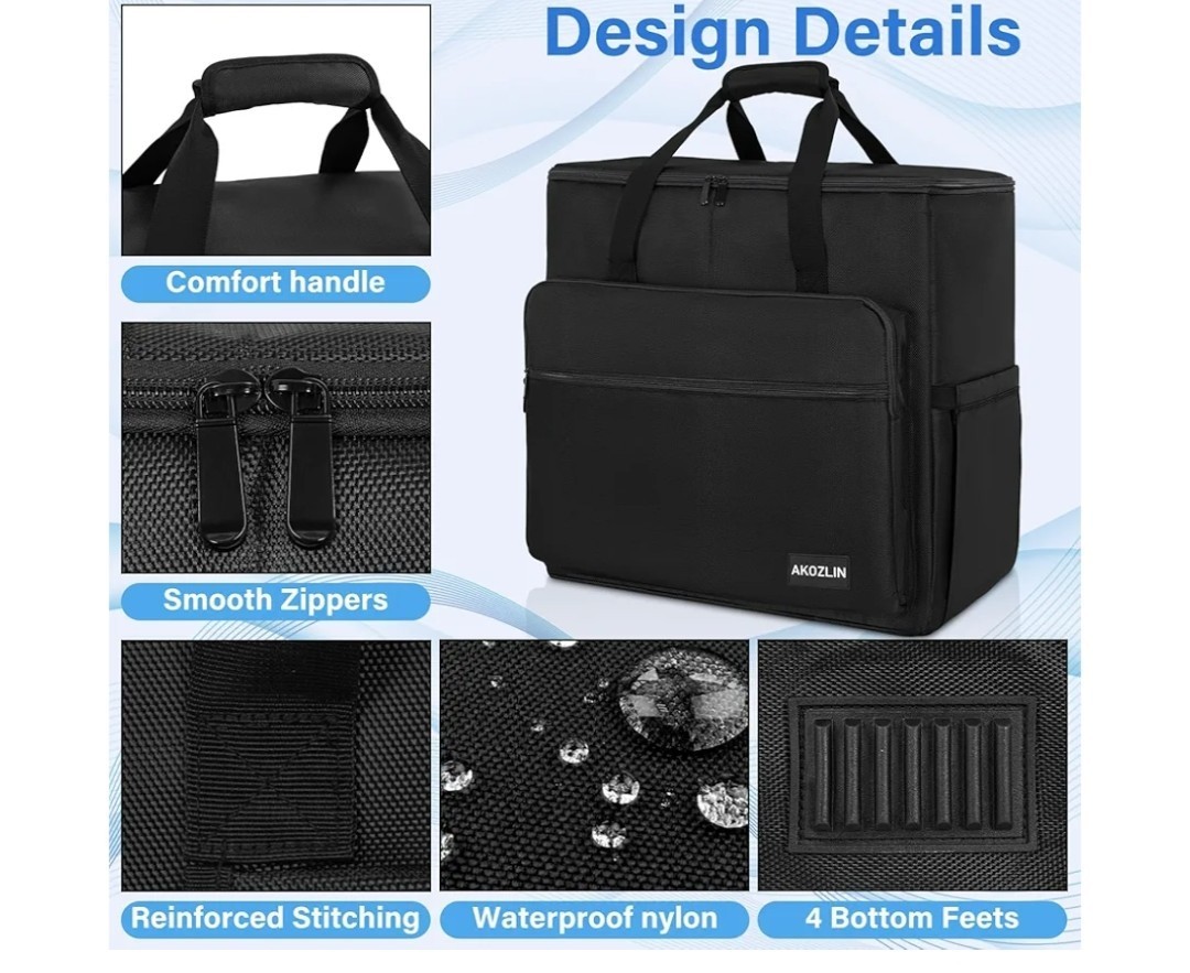 AKOZLIN Desktop Gaming Computer Tower PC Chassis Carrying Case Travel Storage Ba