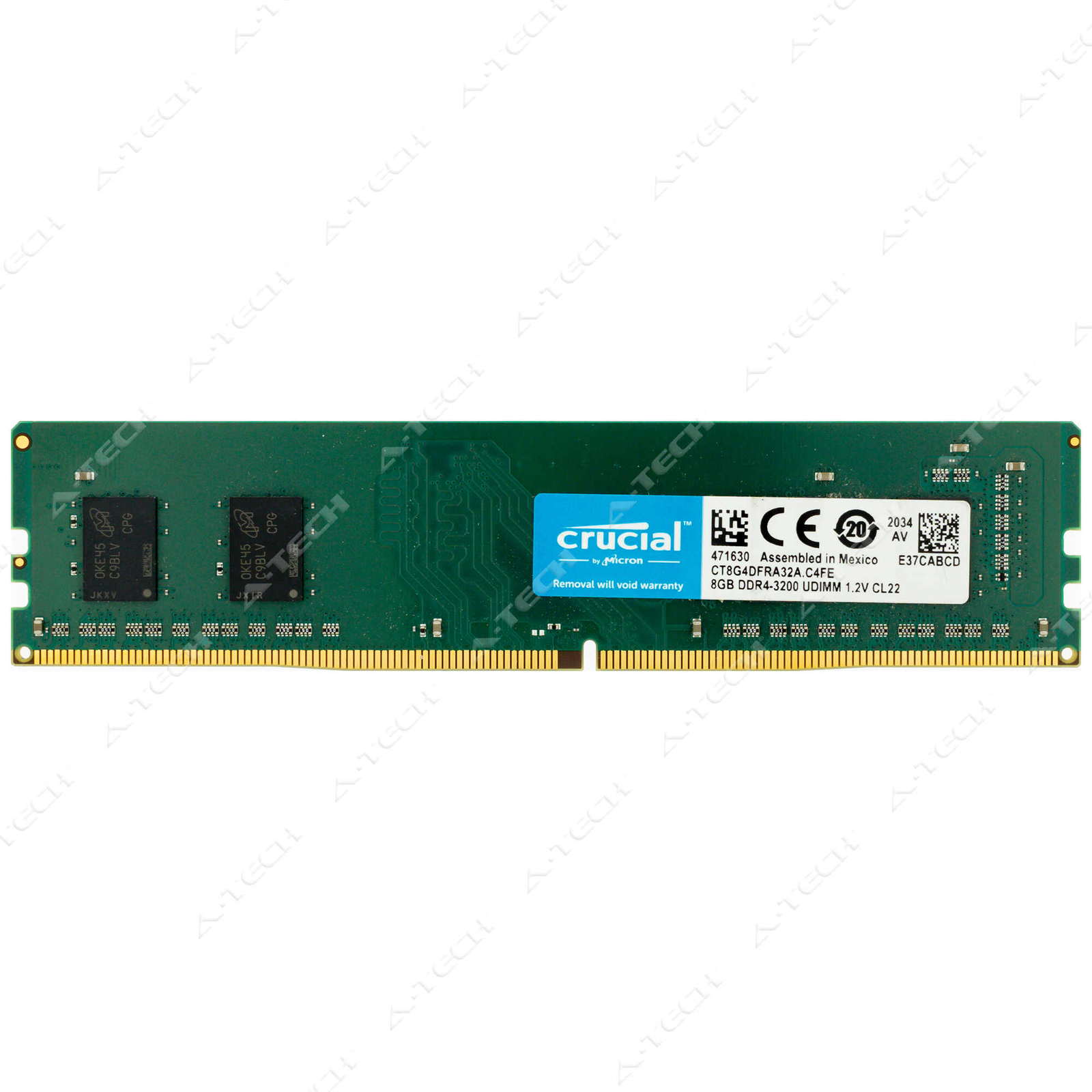 Crucial 8GB DDR4 3200 MHz PC4-25600 DIMM 240-Pin Desktop Memory RAM CT8G4DFRA32A