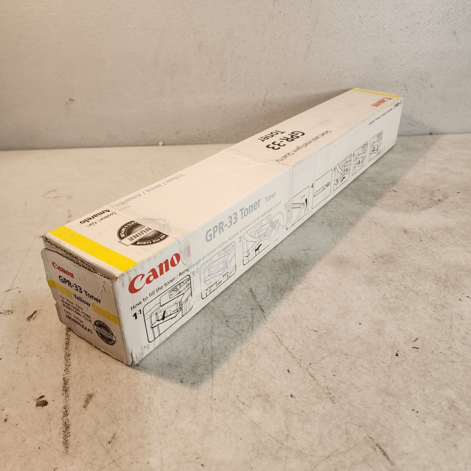 Canon 2804B003 GPR-33 Yellow Toner Cartridge Genuine New OEM Sealed Box Free Shp