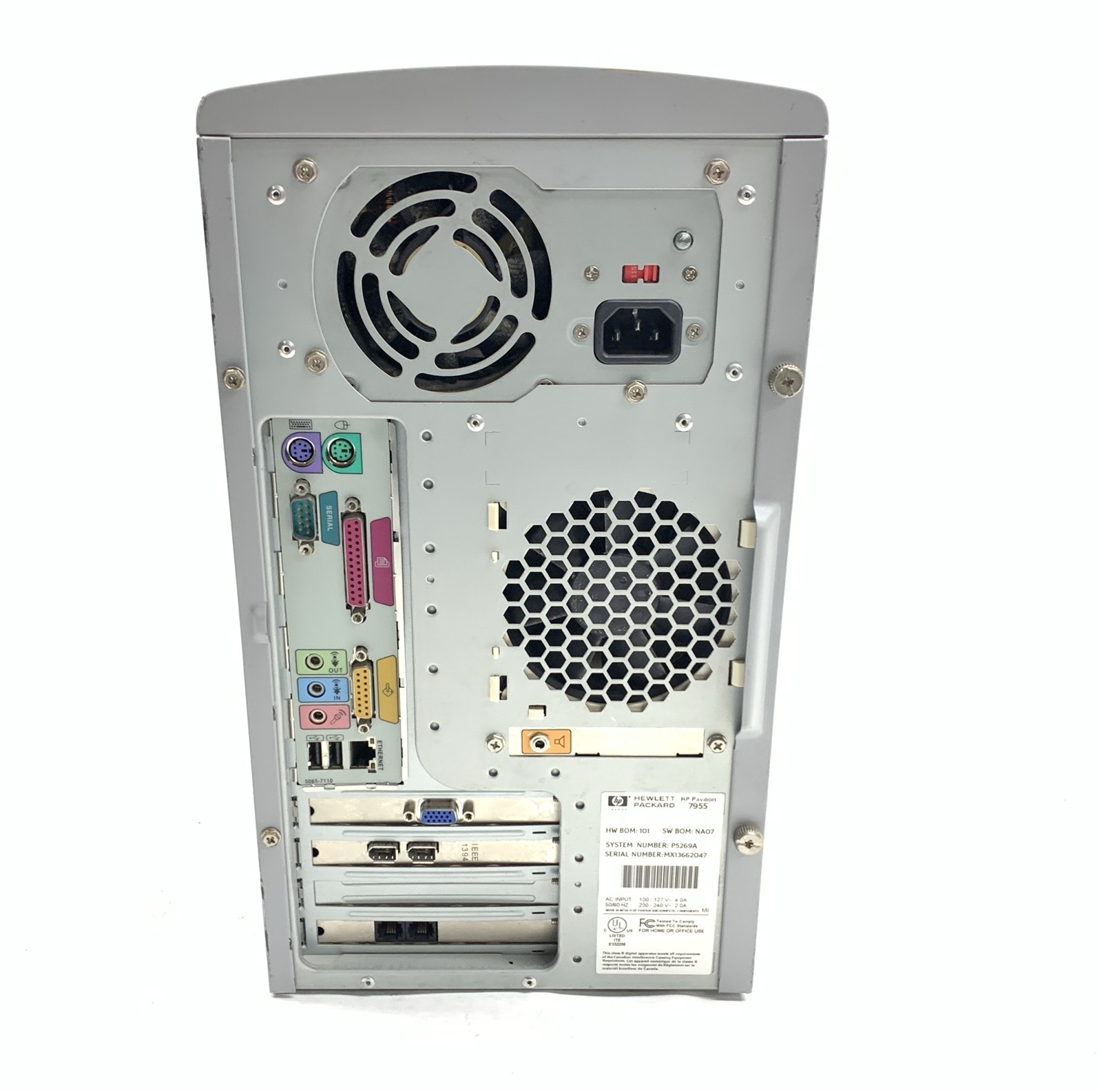 HP Pavilion 7955 Intel Pentium 4 1.5GHz 512MB NO/HDD Vintage PC V3800M Riva TNT2