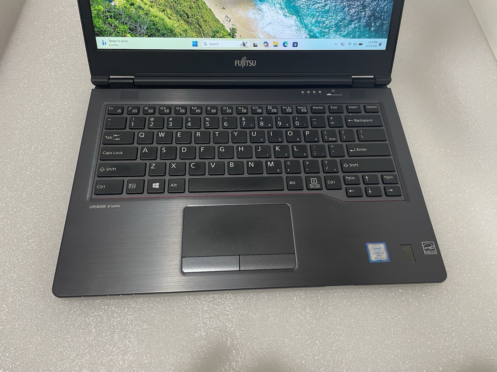 Fujitsu Lifebook U749 128gb Nvme Win 11 i7-8665u 4 Core 2.11ghz 16gb RAM HDMI 8