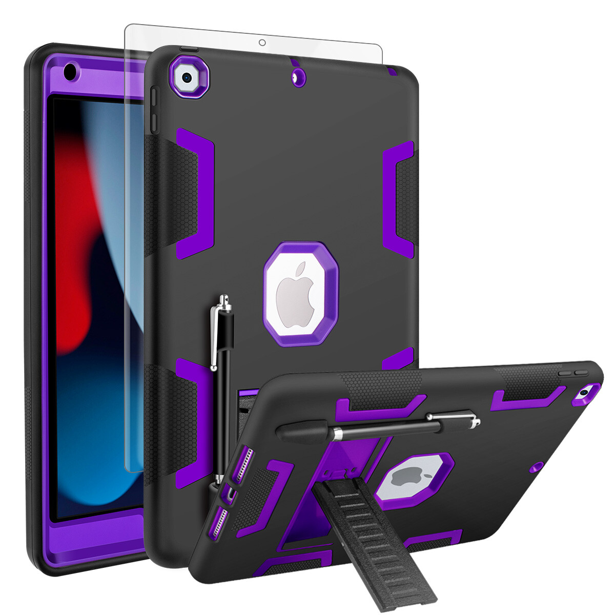 iPad 9th/8th/7th Generation Case 10.2″ Shockproof Heavy Duty Rugged Stand Cover
