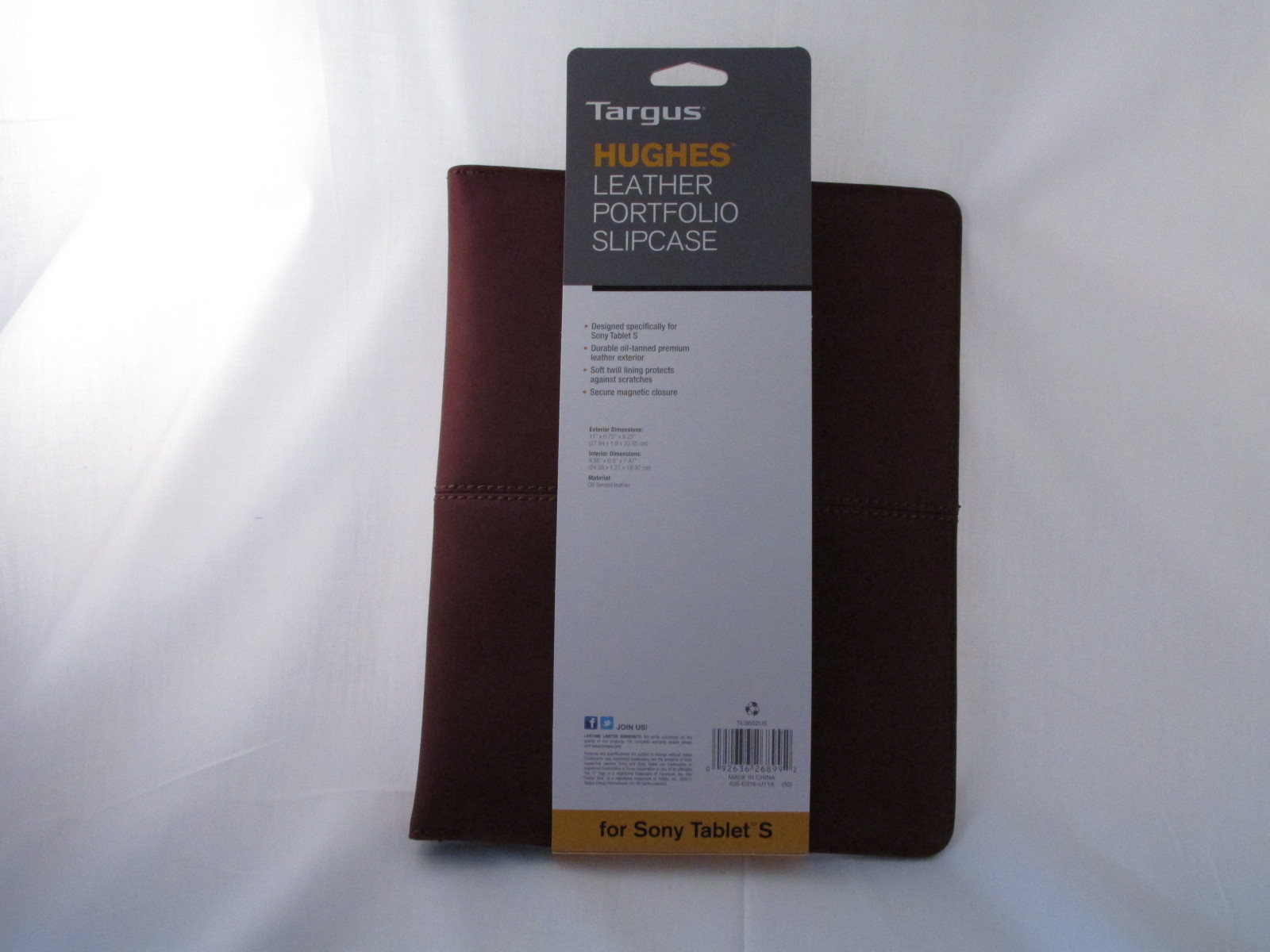 Targus Leather Tablet Slipcase 7 – 9″ Sleeve Pouch Brown