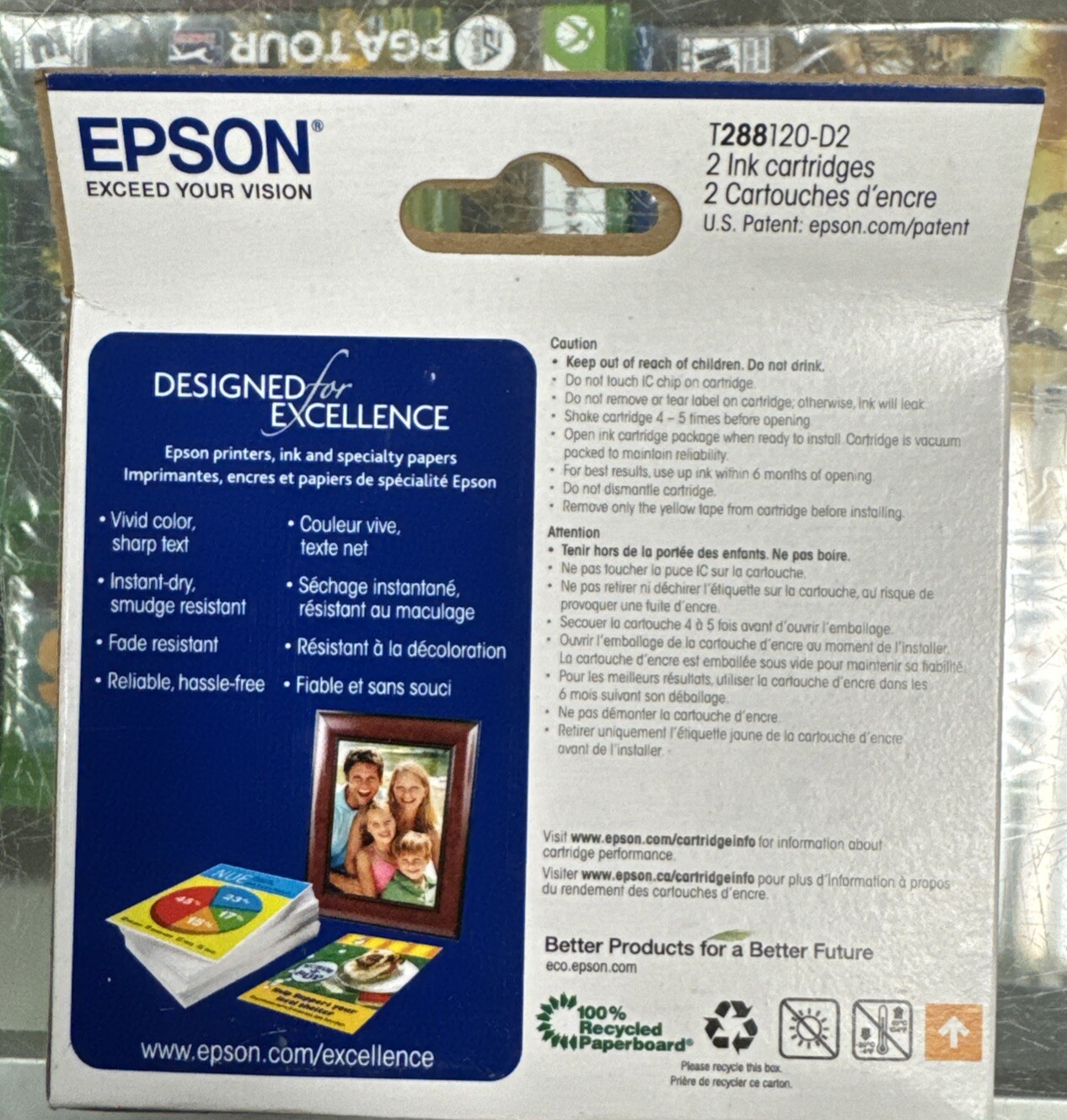 NEW Epson 288 Black Standard Capacity Printer Ink Cartridges 2-Pack Exp 02/2026