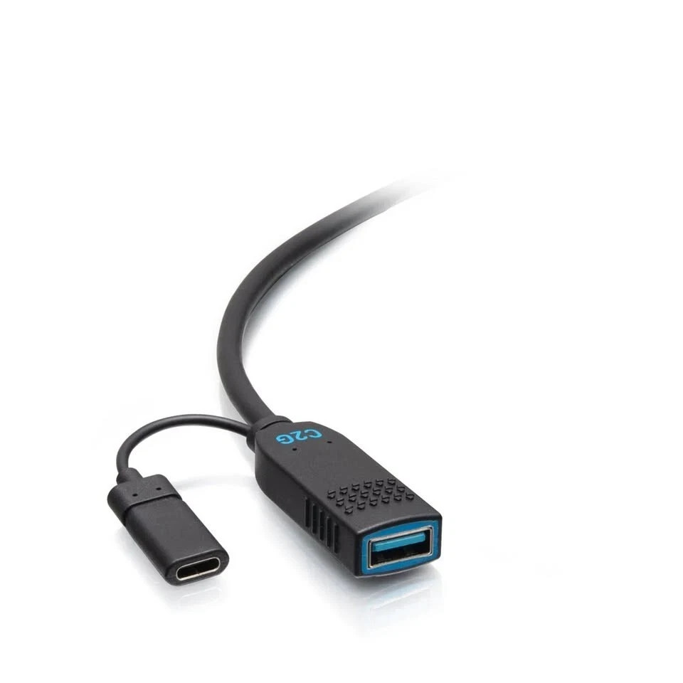 C2G 100ft USB 3.2 Gen 2 Active Optical Cable AOC USB-A Extension 10Gbps Plenum