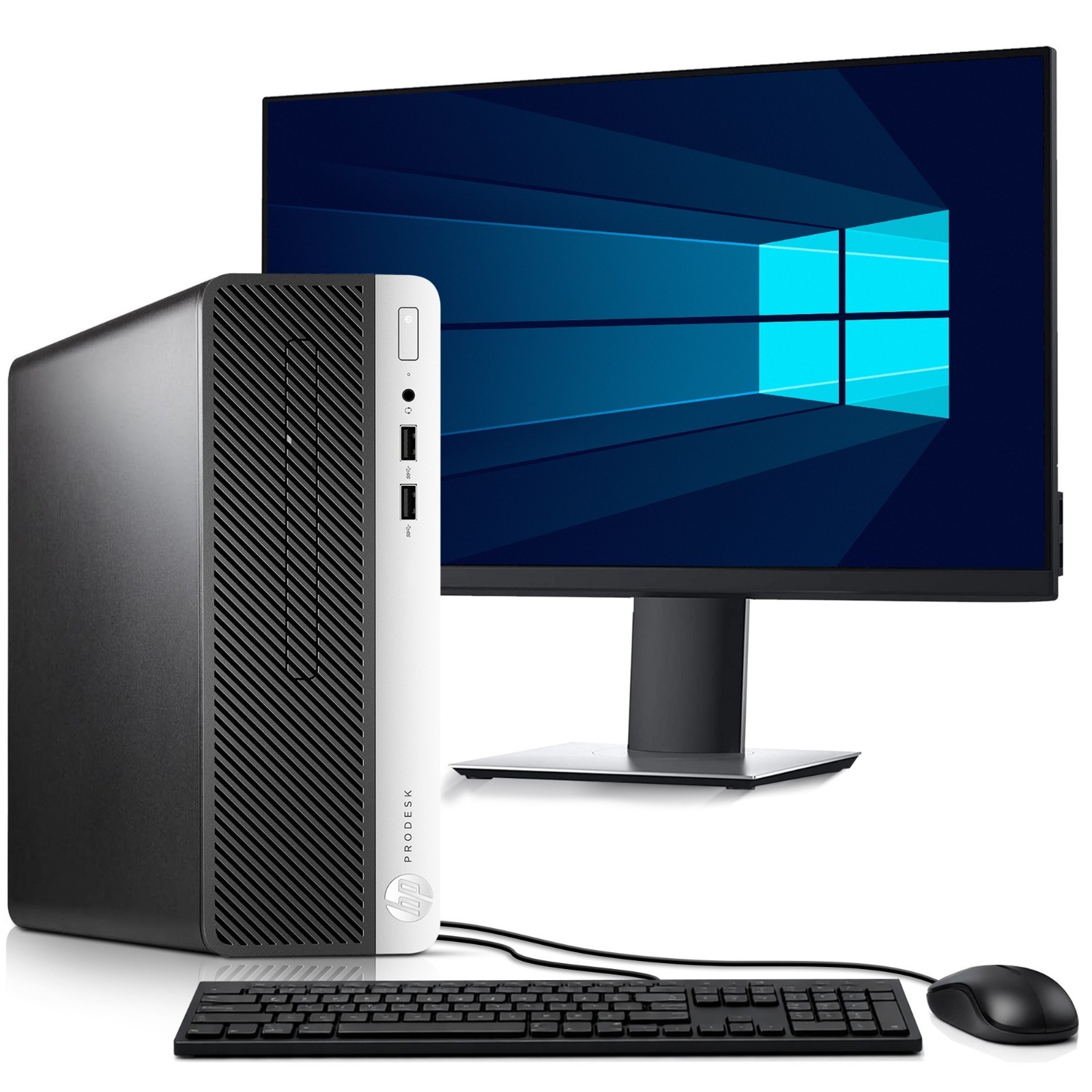 HP 400 G5 SFF Desktop PC Intel i5-8400 16GB RAM 512GB SSD HDD 24″ LED Windows 11
