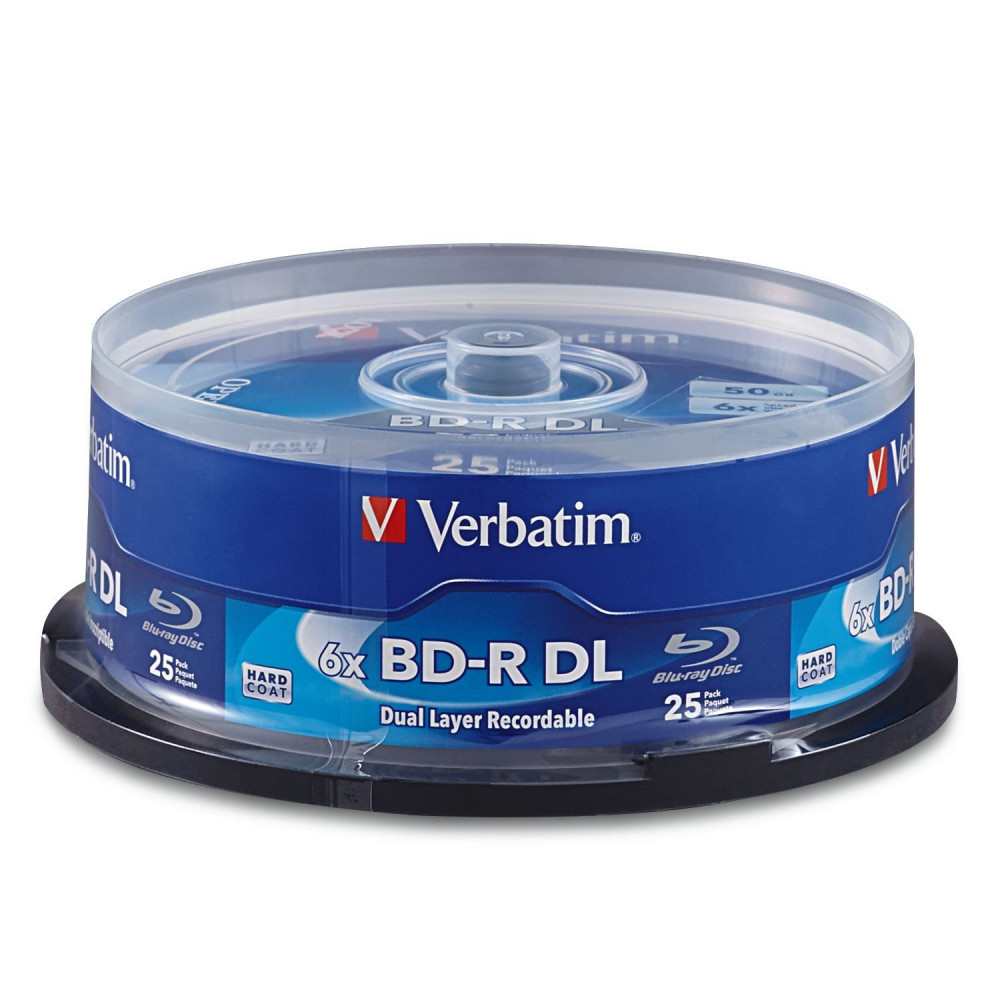 10 pack VERBATIM 6X Blu-Ray BD-R DL Dual Layer 50GB Branded Logo in Paper Sleeve